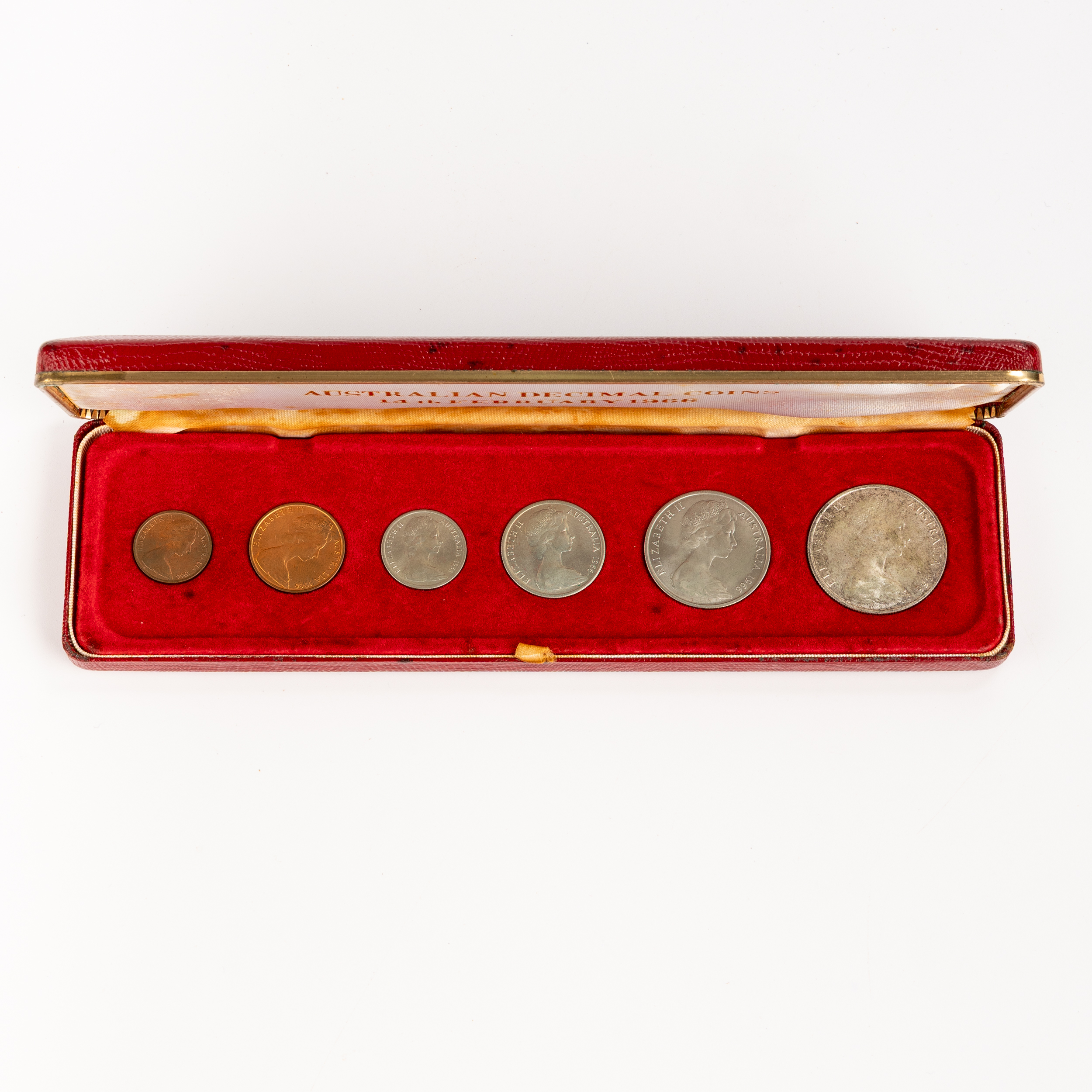Elizabeth II, Aftermarket Set, One Cent - Fifty Cents, 1966, UNC