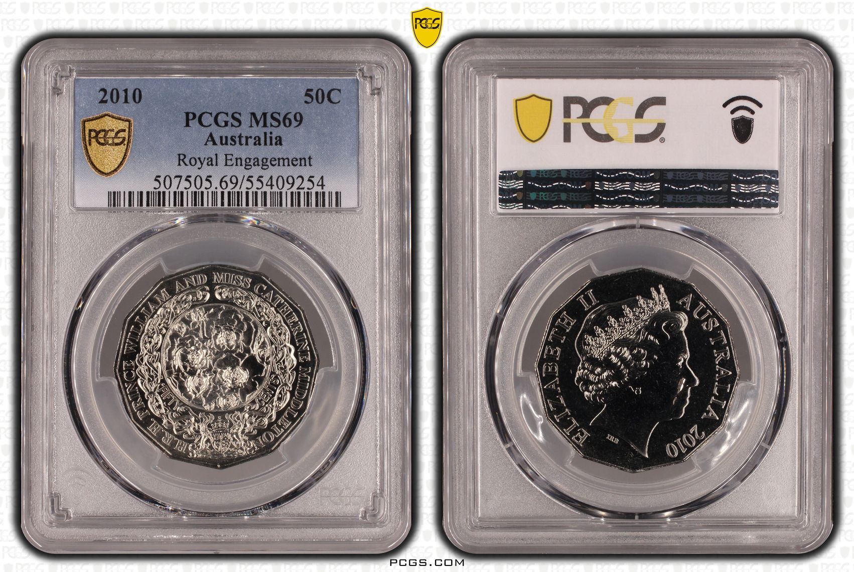 Royal Engagement, POP 10/0, Fifty Cent, 2010, PCGS MS69
