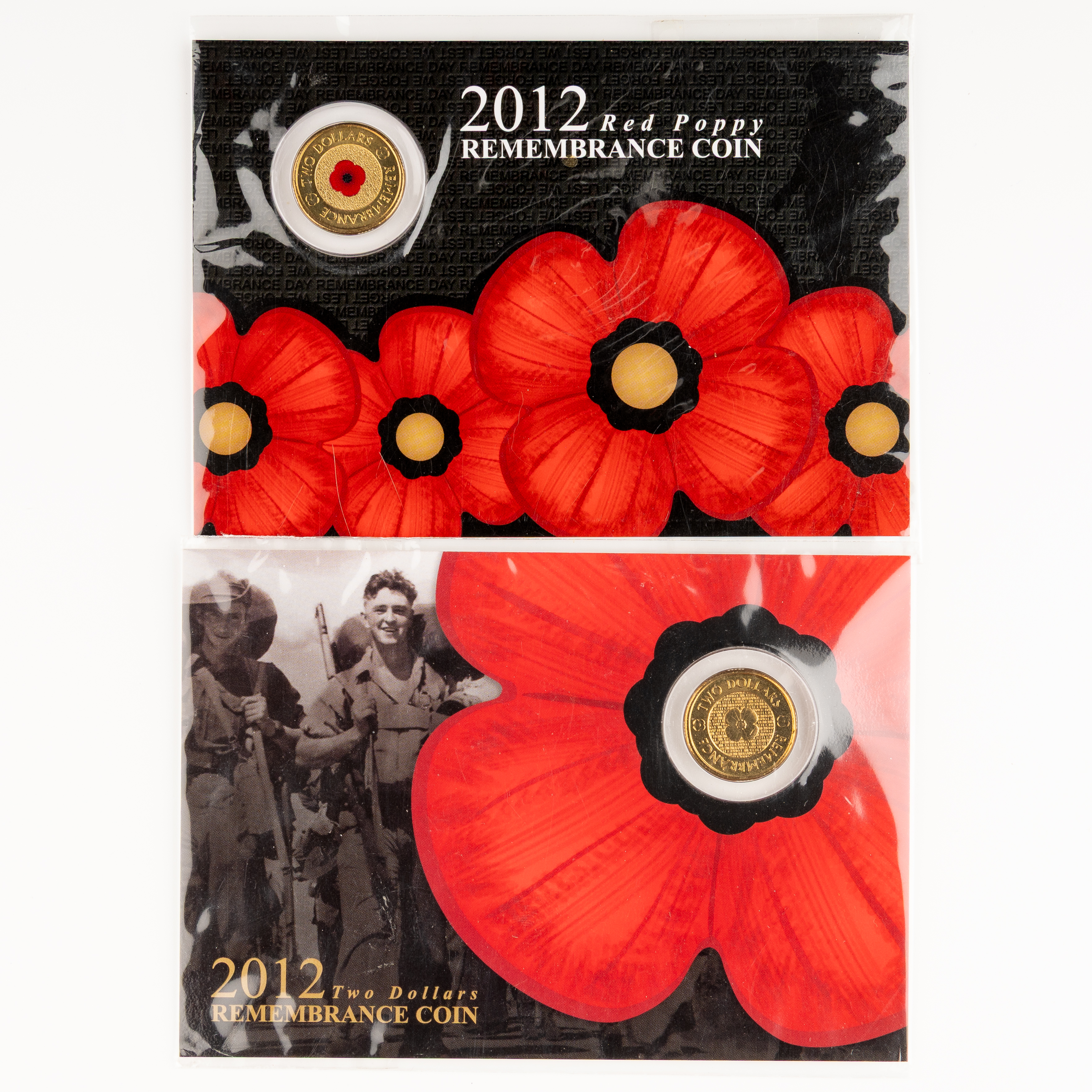 Elizabeth II, Sherwood - Remembrance Day Red Poppy, Two Dollars, 2012, UNC