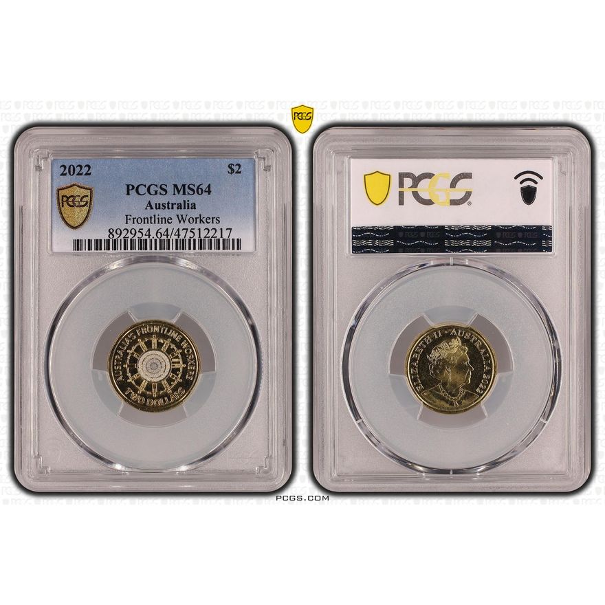 Frontline Workers, Two Dollar, 2022, PCGS MS 64