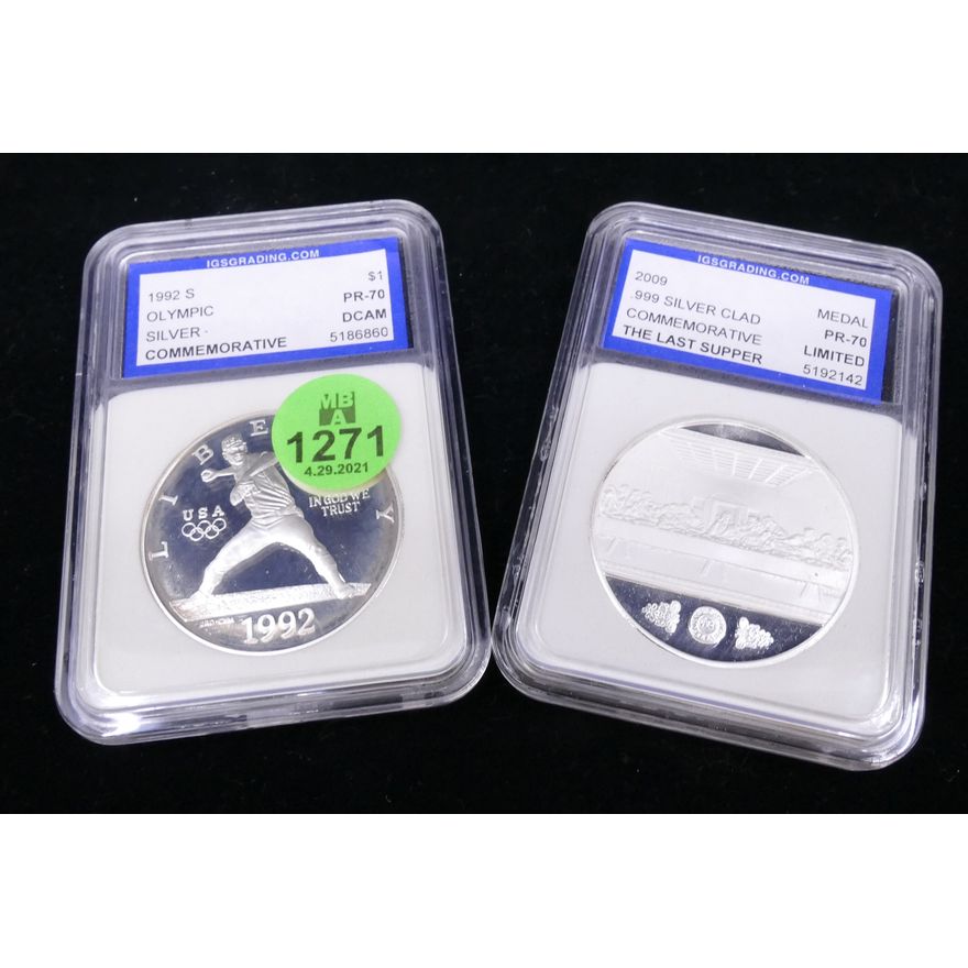 2pc Graded Silver Proof Medallions