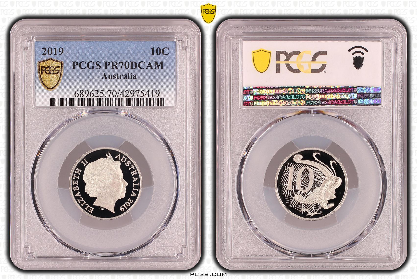 Elizabeth II, Ten Cent, PR70DCAM , 2019 PCGS POP - 49/0