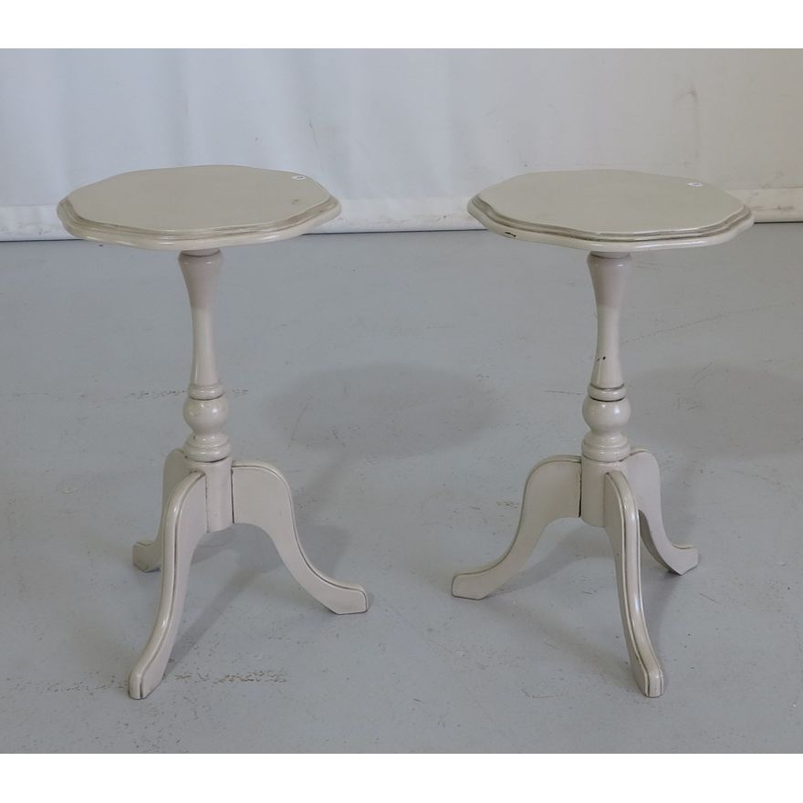 PAIR OF DUCOED SIDE TABLES