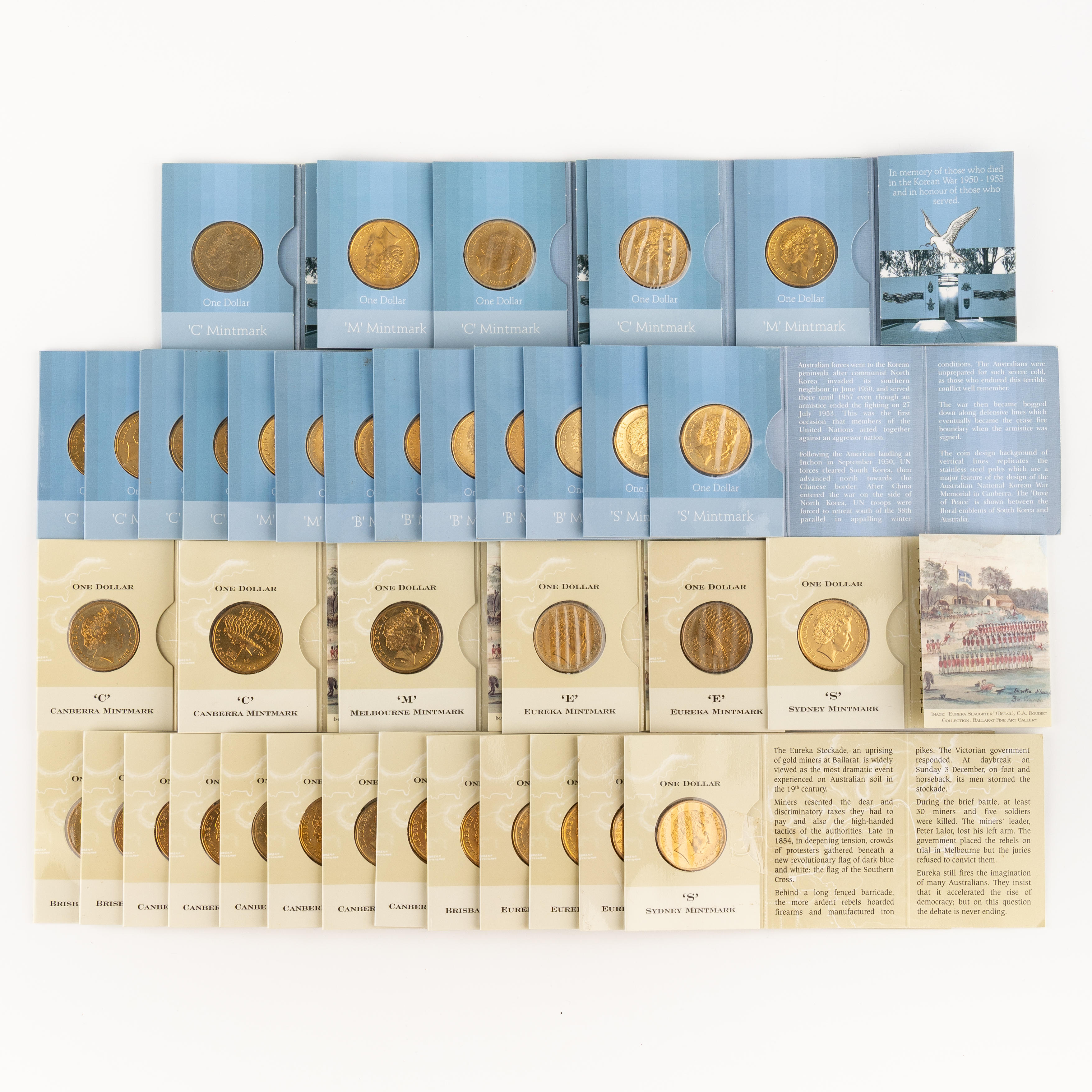 Elizabeth II, RAM - Korean War & Eureka Stockade, One Dollar, 2003 - 2004, UNC