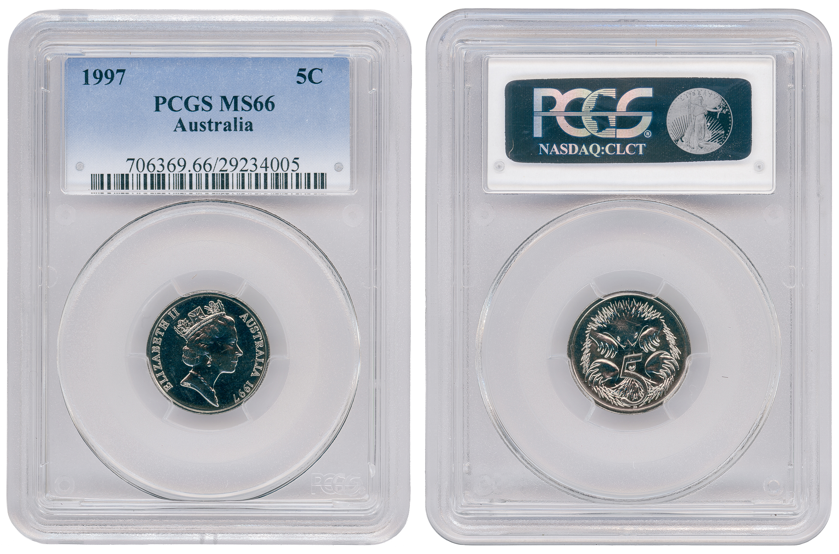 Five Cent, 1997, PCGS MS66
