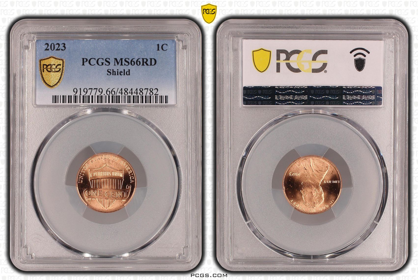 The United States of America, Shield, One Cent, 2023, PCGS MS66RD