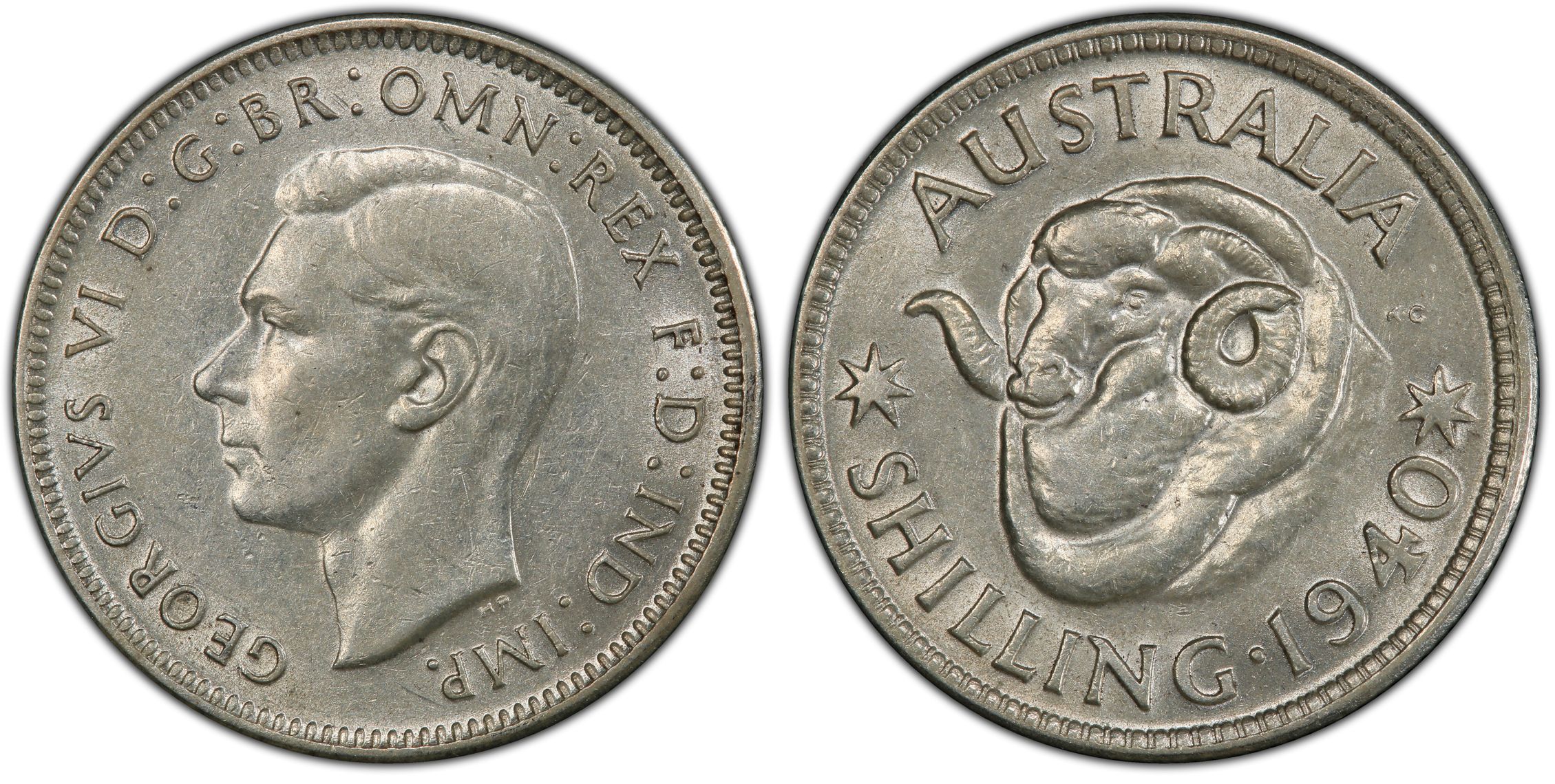 Shilling, 1940(m), PCGS AU55