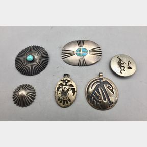 Group of Vintage Pendants, Pins and Buttons