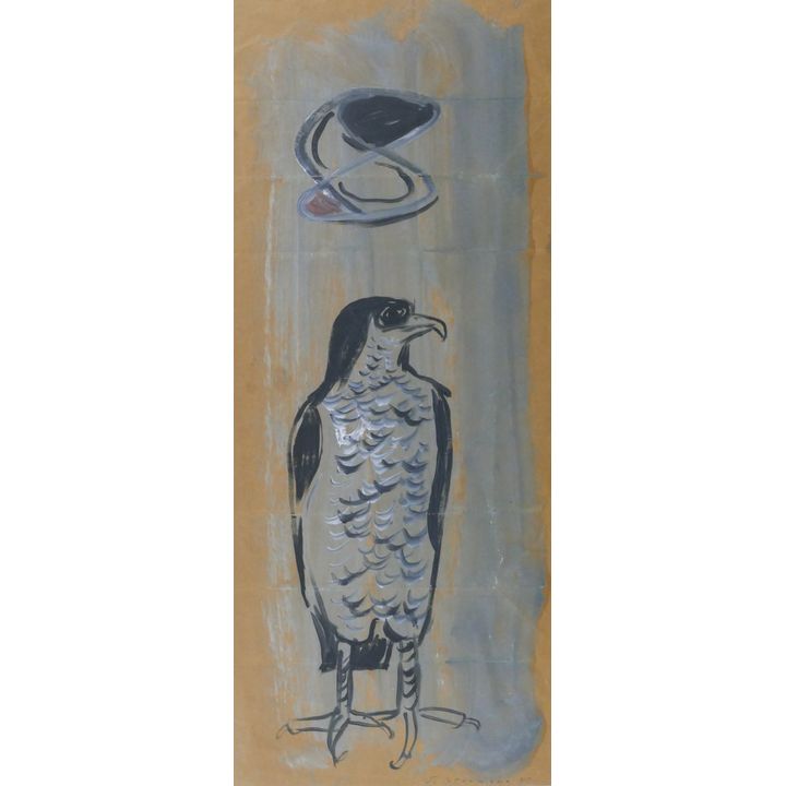Jay Steensma ''Untitled'' (Bird and Form) 1989 Oil
