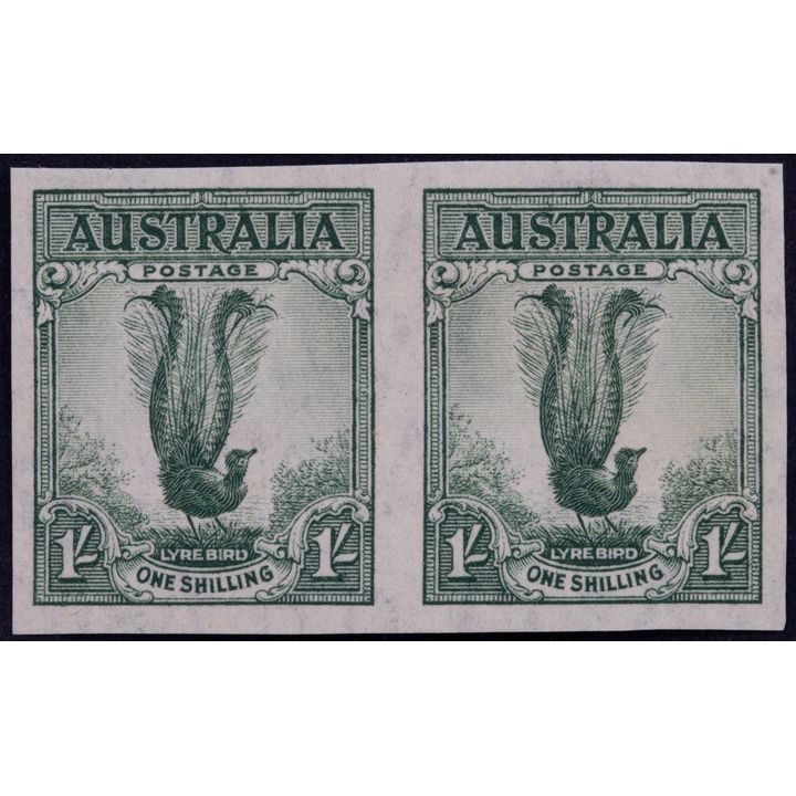 Lyrebird, C of A Watermark, One Shilling, 1940, Good