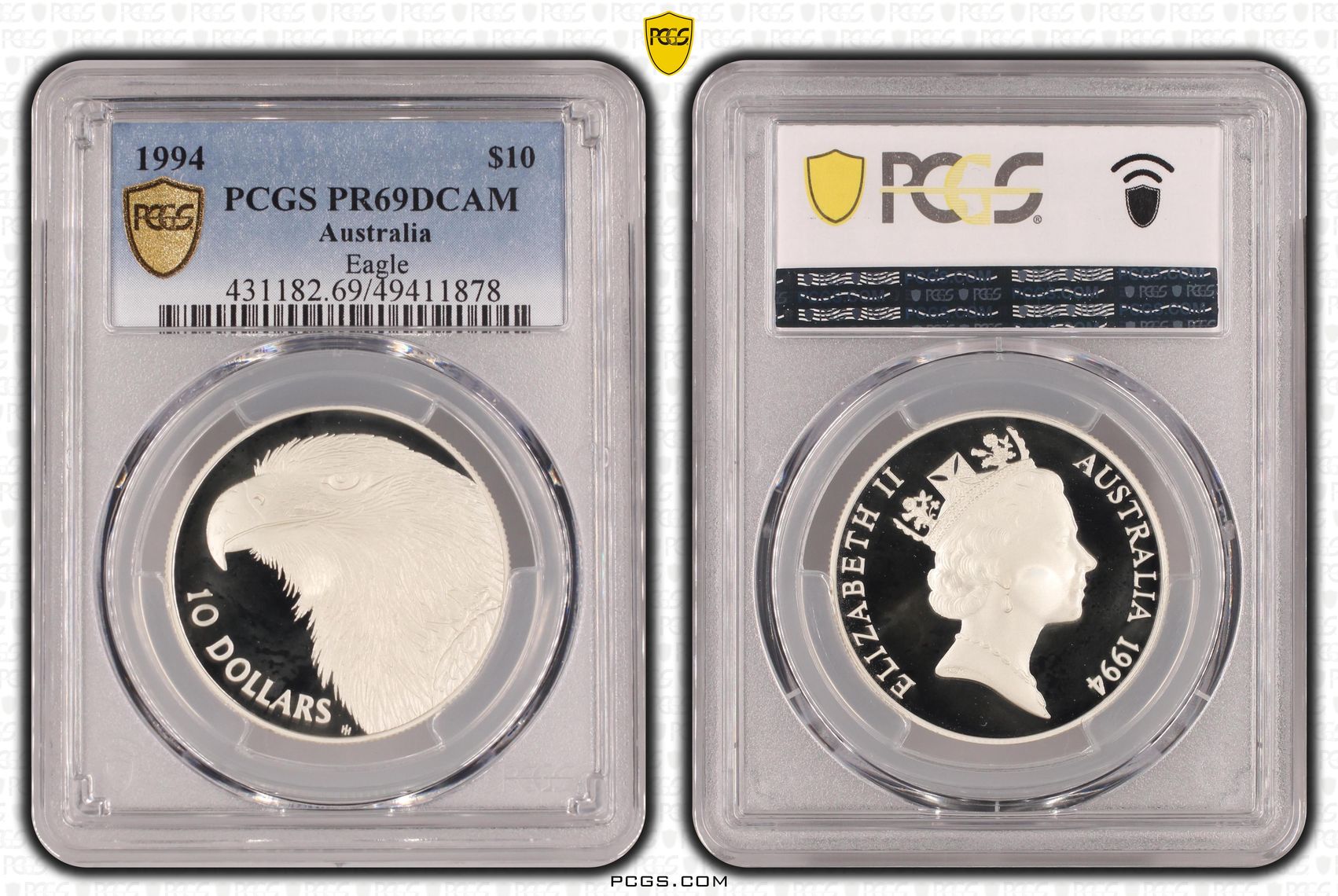 Elizabeth II, Eagle , Ten Dollar, 1994, PCGS PR69DCAM