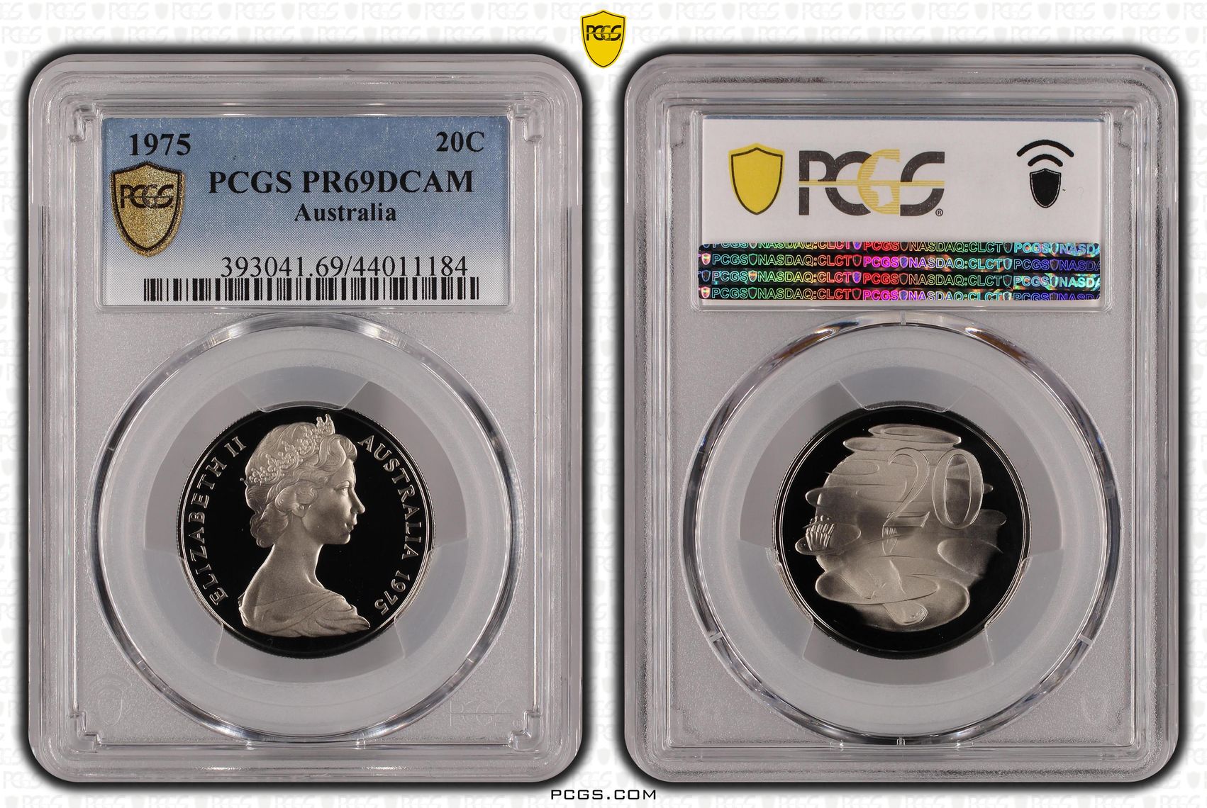 1975 Australia Twenty Cent, 20c PCGS - PR69DCAM -184