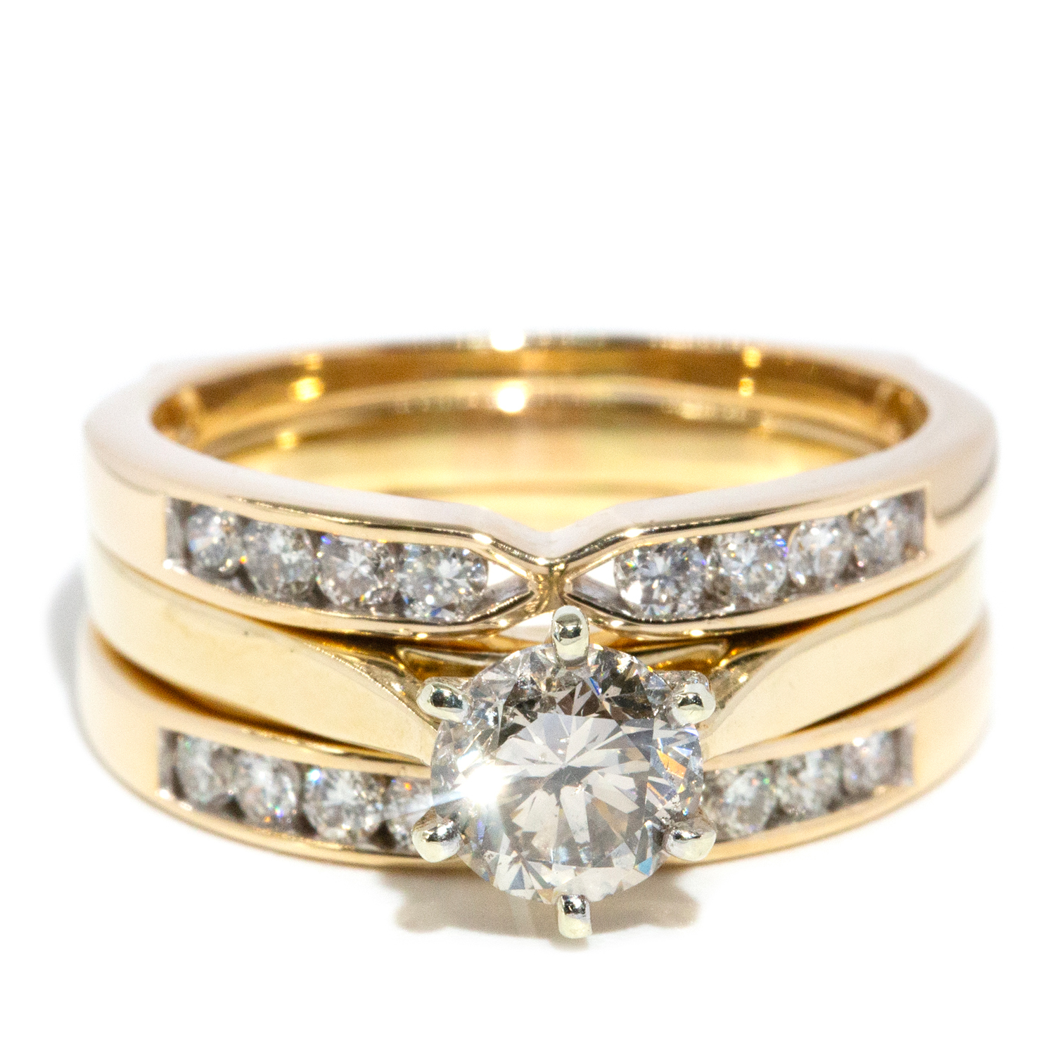 1.50ct Round Brilliant Diamond Bridal Set in 14ct Gold