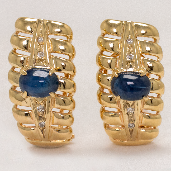 ARETES CON ZAFIRO ESTILO BVLGARI