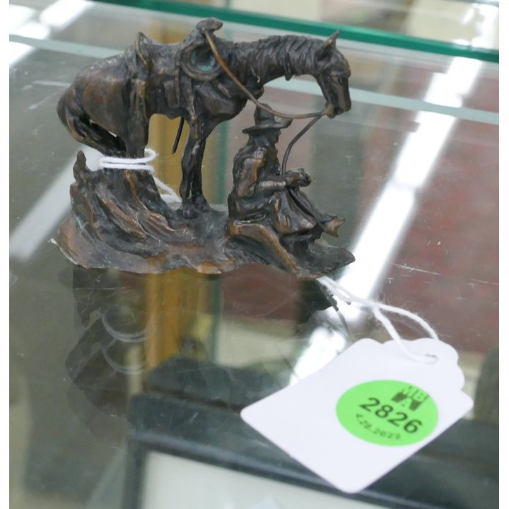 Harvey Rattey Small Western Bronze Sculpture- 2.5''