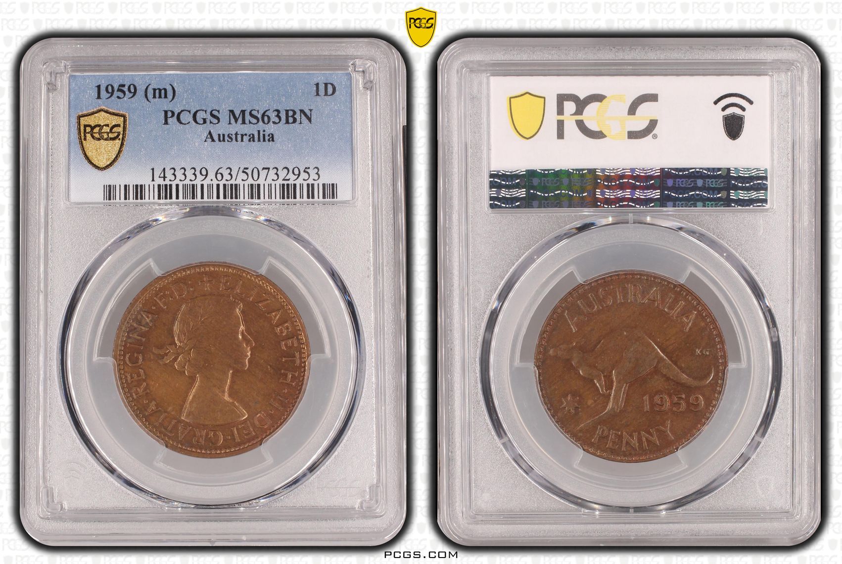 Penny, 1959, PCGS MS63BN