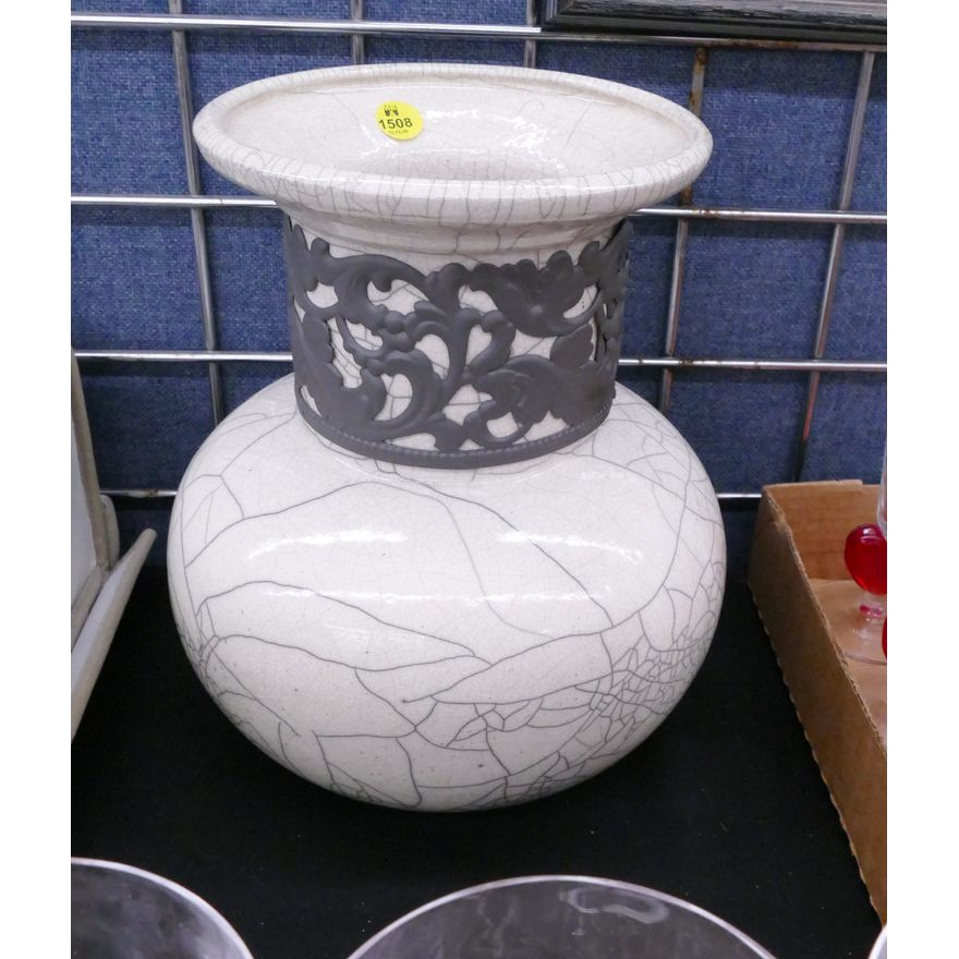 Tony Evans Raku Pottery Vase- 10''