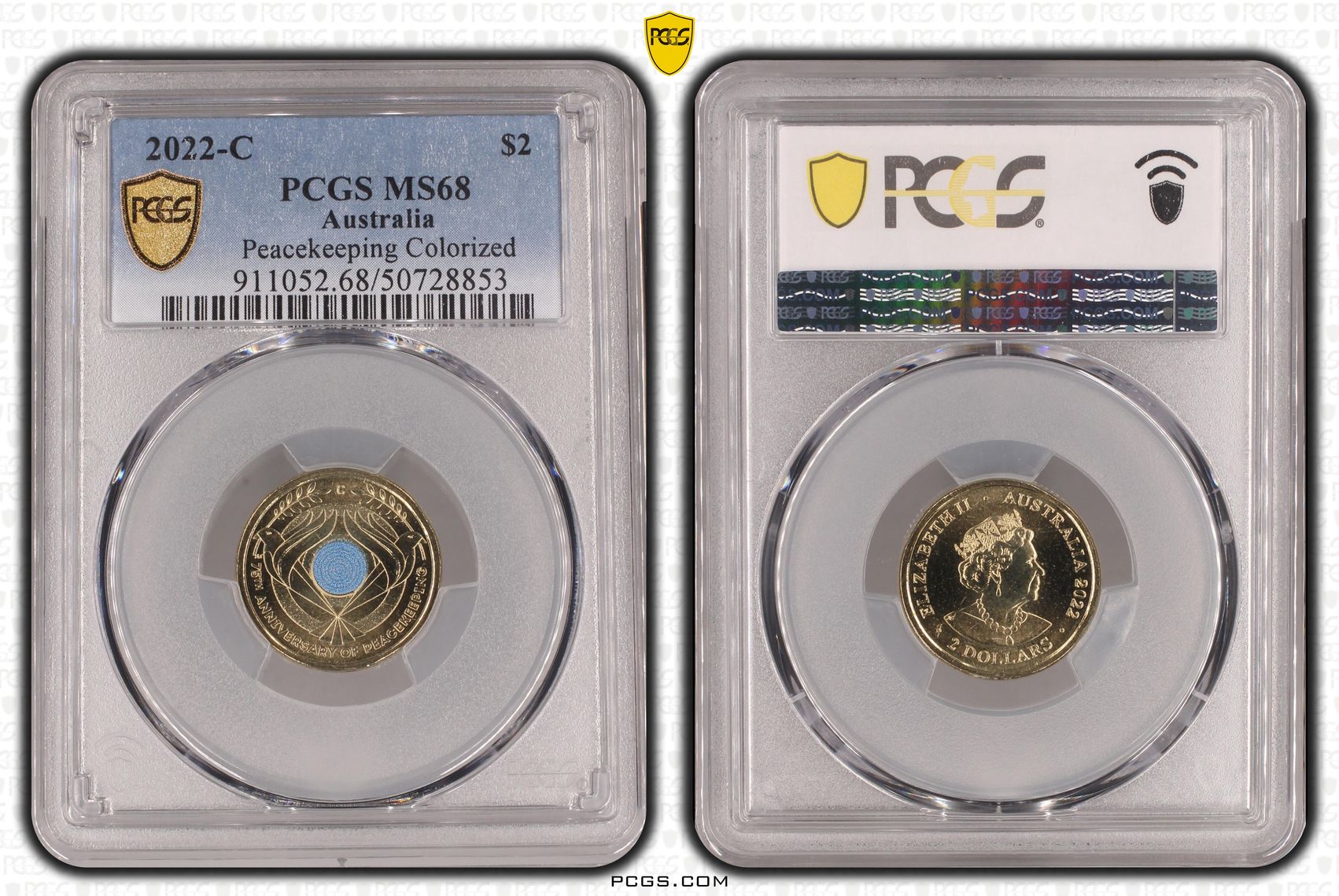 Peacekeeping Colorized , Two Dollar, 2022-C, PCGS MS68