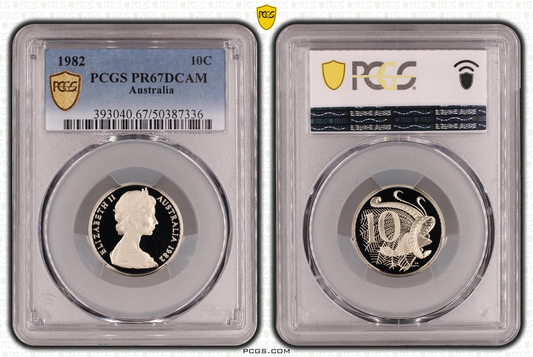 Ten Cent, 1982, Pcgs Pr67dcam