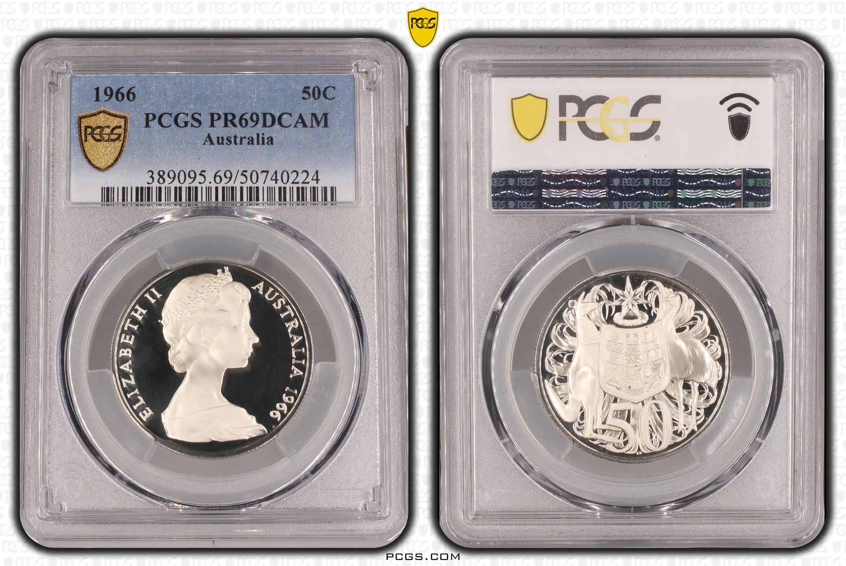 Fifty Cent, 1966, PCGS PR69DCAM