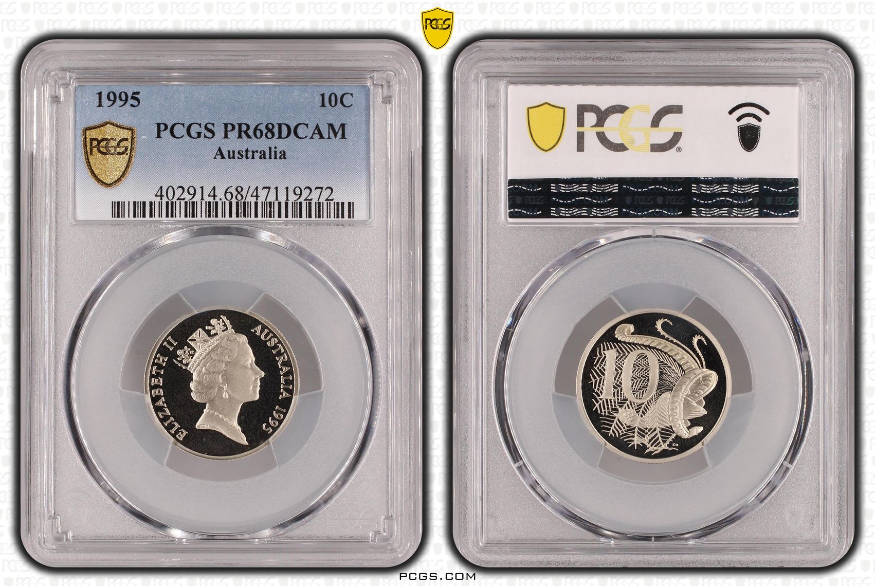Ten Cent, 1995, Pcgs Pr68dcam