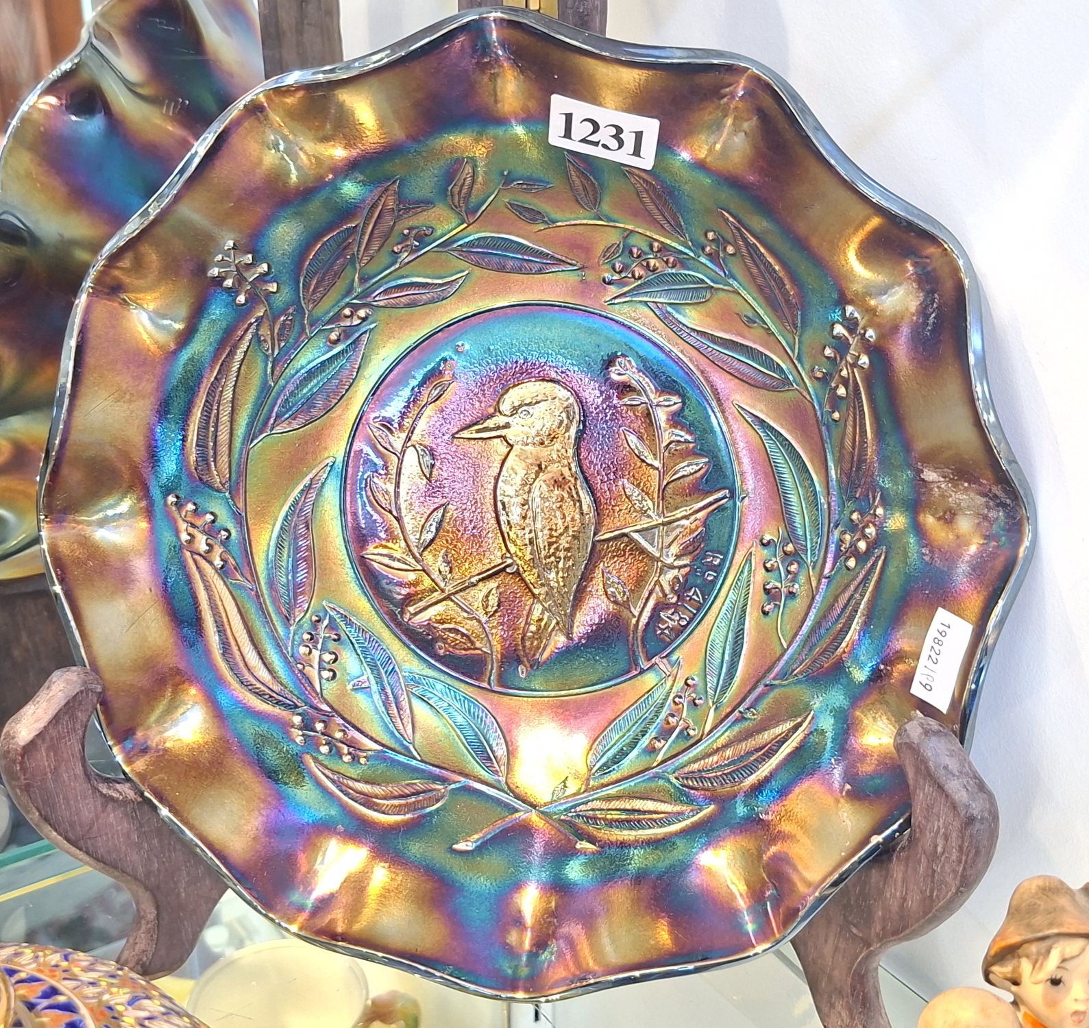 Black Carnival Glass Bowl