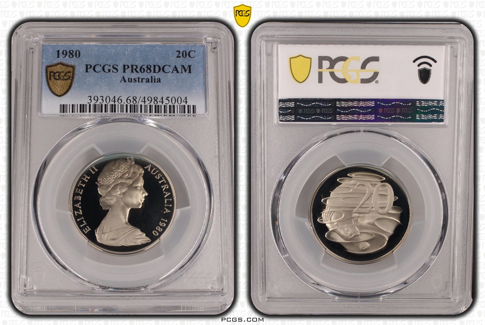 Elizabeth II, Twenty Cent, 1980, PCGS PR68DCAM
