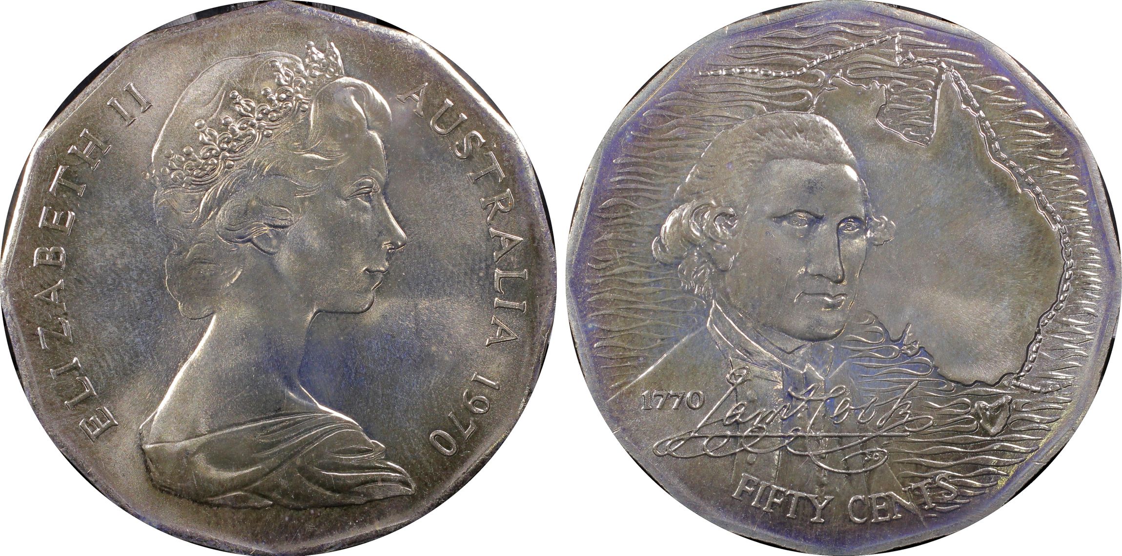 Captain Cook , Fifty Cent, 1970, PCGS MS66