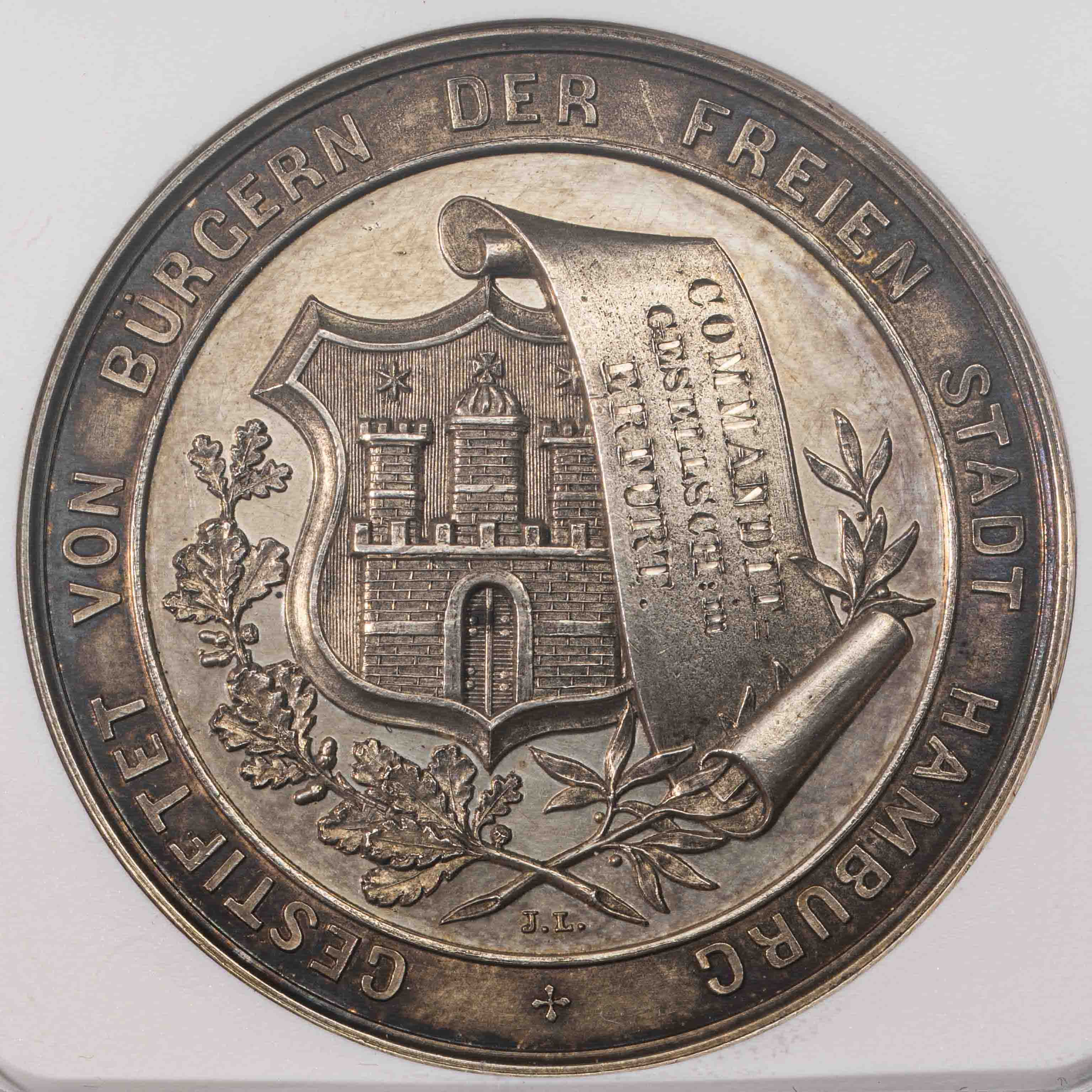 ドイツ帝国-German Empire. NGC MS61. 極美／未. AU. ハンブルク