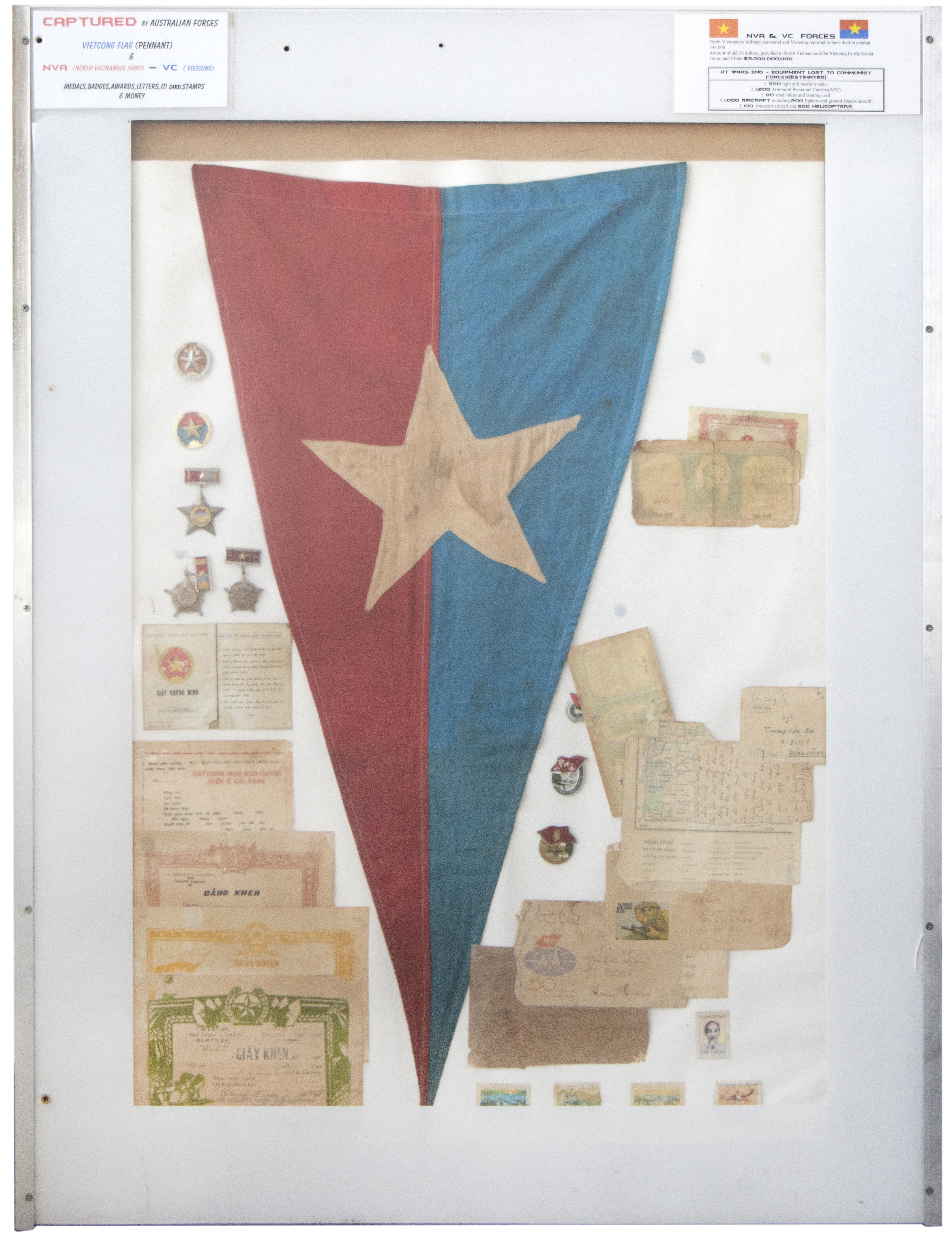 Vietnam, Viet Cong, Captured Item Display, 1955 - 1975, VG - EF