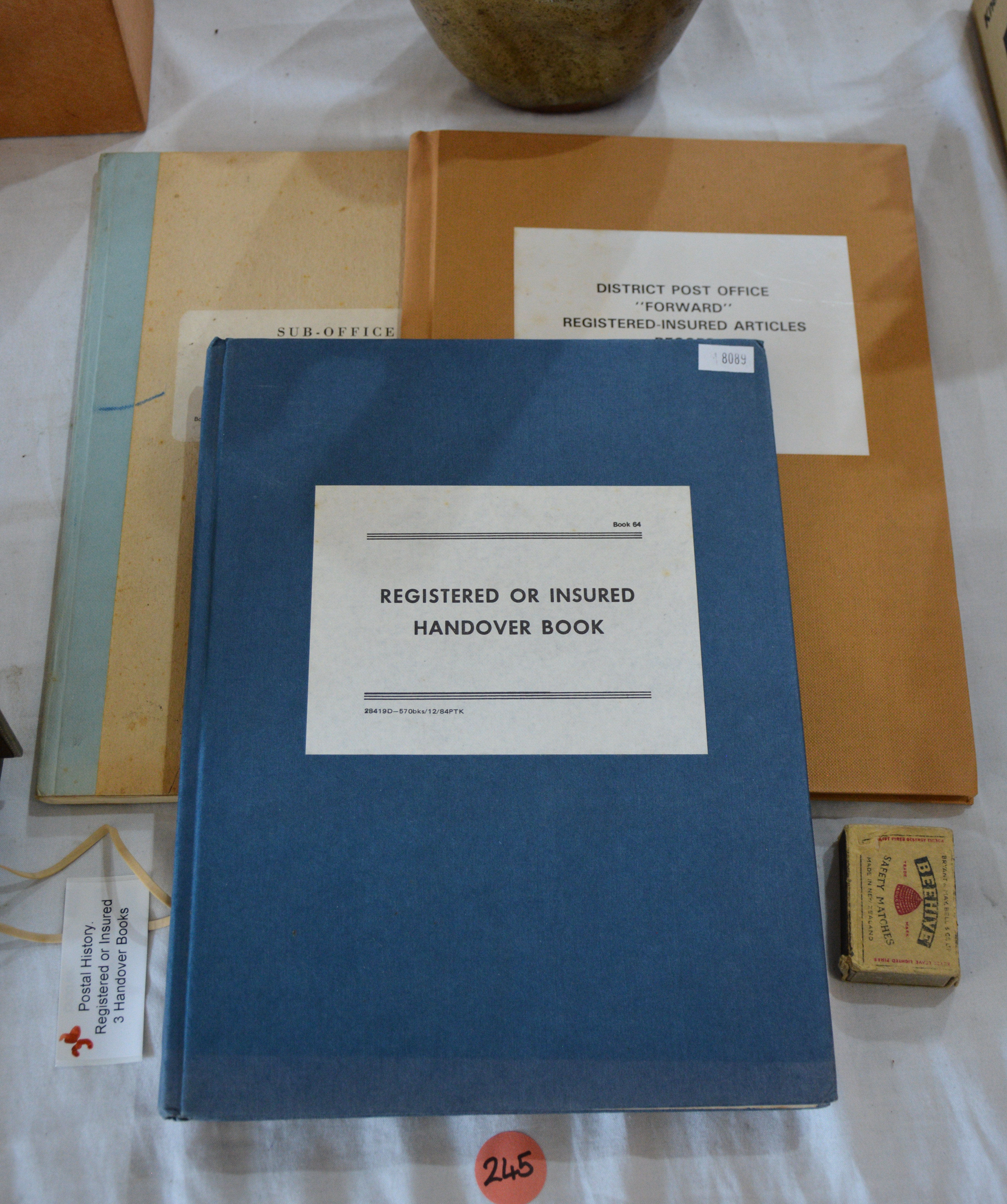 Registered or Insured 3 Handover Books — NZ auction result