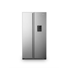 Hisense 514L Frost Free Side by Side Fridge with Water Dispenser-Inox - Small Dents