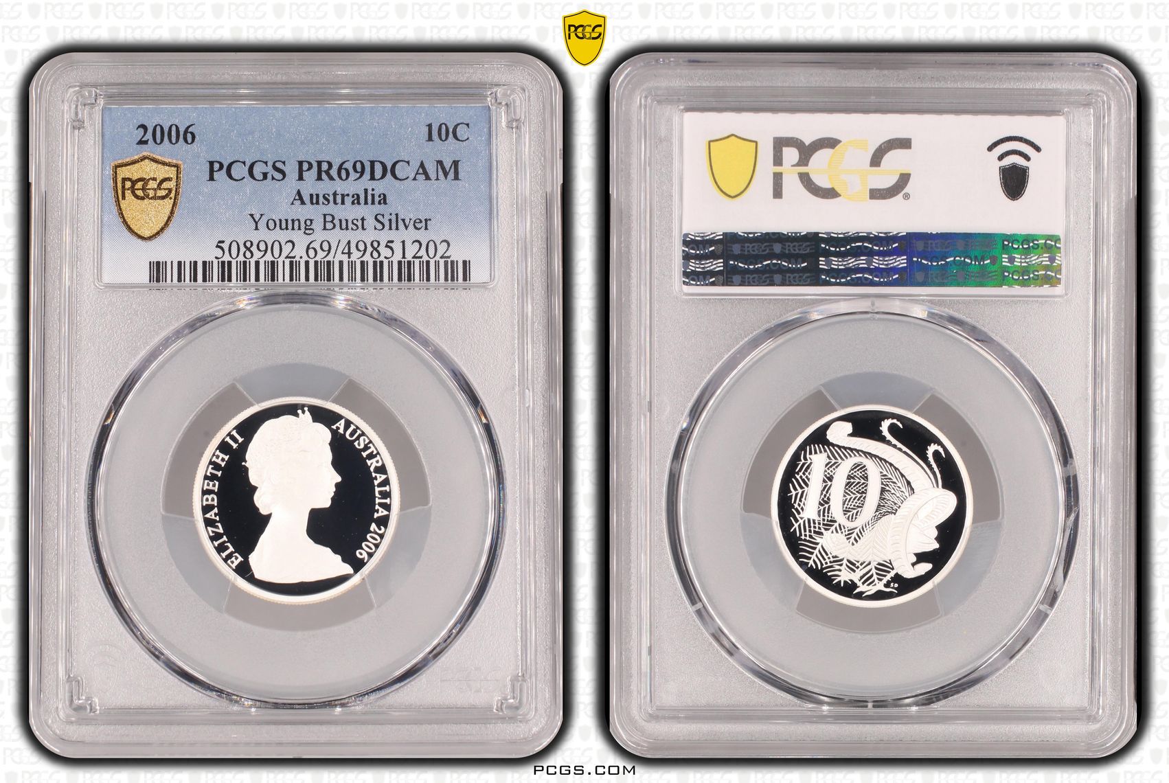 Young Bust Silver , Ten Cent, 2006, PCGS PR69DCAM
