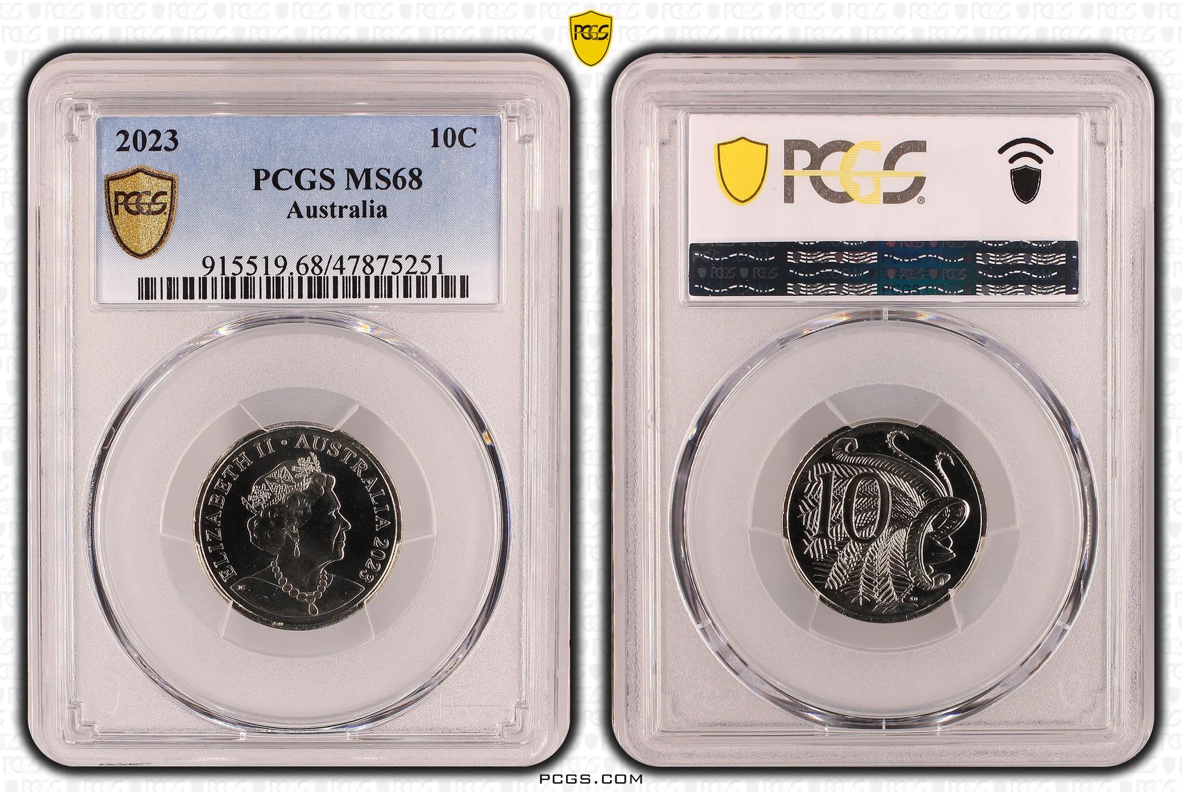 , Ten Cent, 2023, PCGS MS68