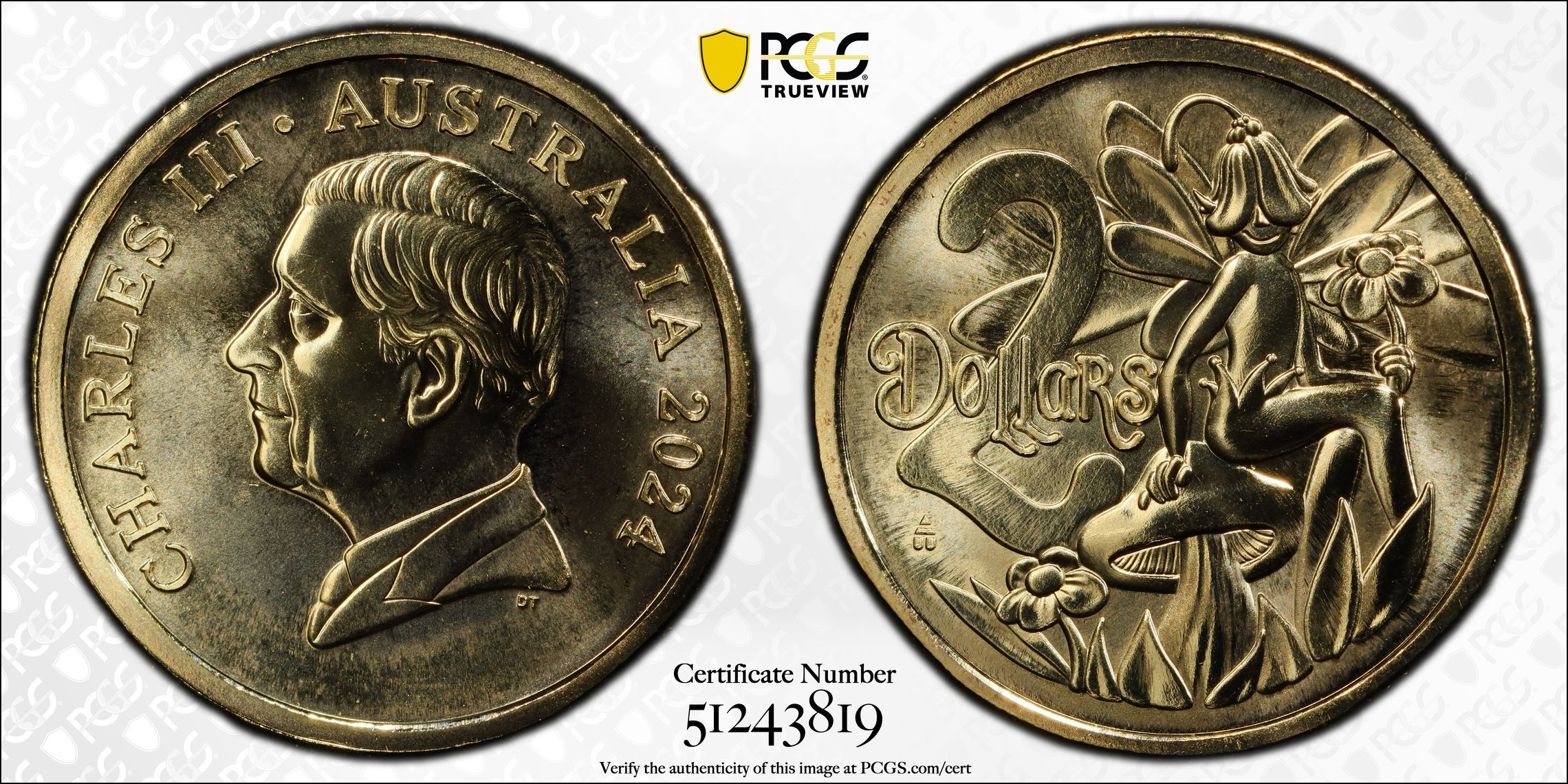 Tooth Fairy, POP 16/0, Two Dollar, 2024, PCGS MS70