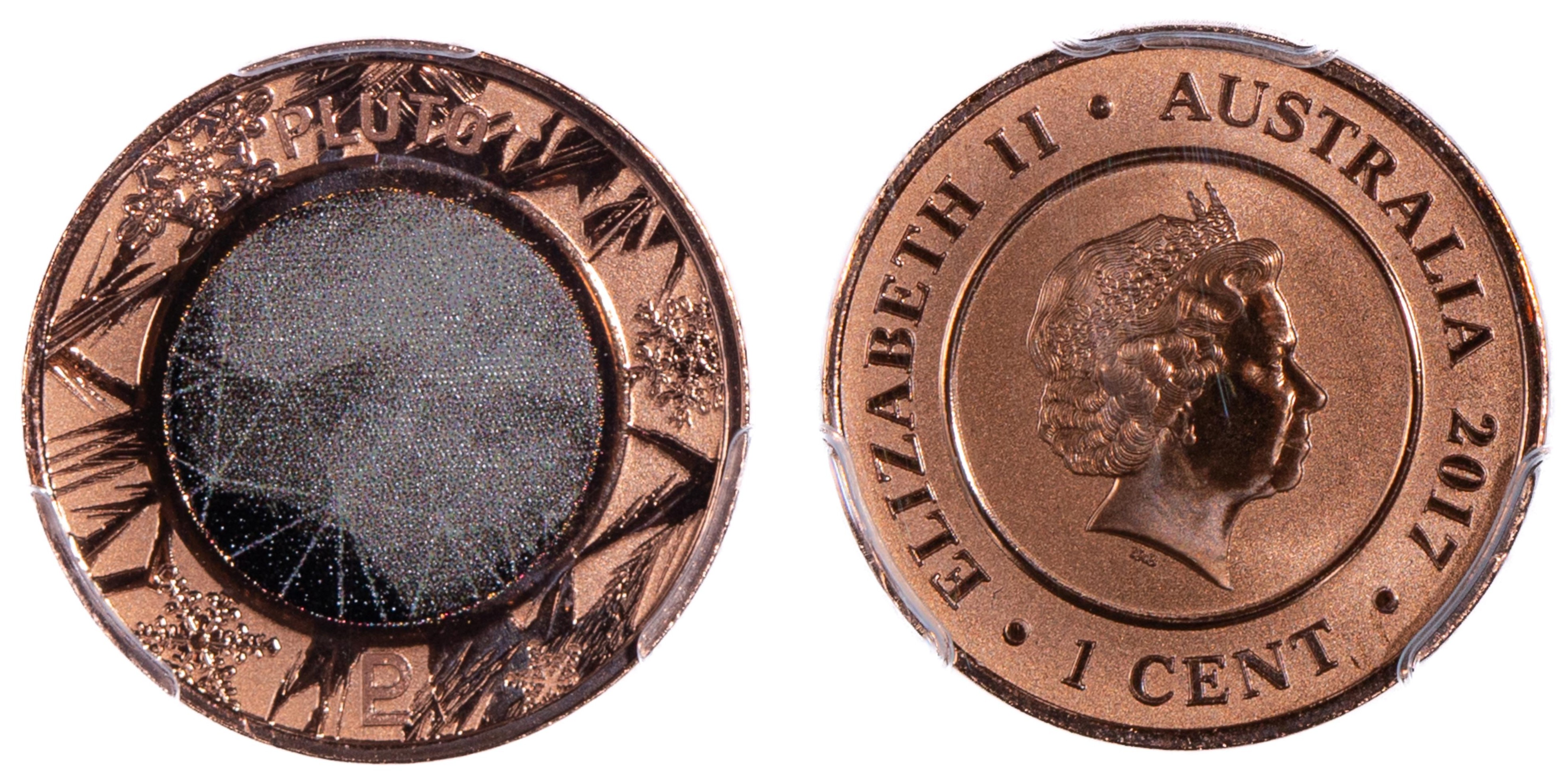 Elizabeth II, Planetary Coins - Pluto, One Cent, 2017, PCGS MS 70RD