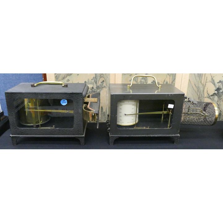 2pc Old Maxant Barograph Instruments 11'' Approx.
