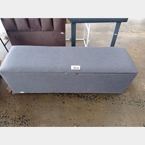 FULL BED SIZE BLANKET BOX - OTTOMAN - CHARCOAL - QUEEN -