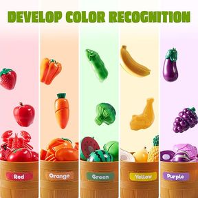 JOYIN Color Sorting Play Food Set - /Fine Motor Skills Toy, Daycare/Preschool Educational Toys