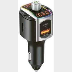 Gizzu Bluetooth Piston Handsfree FM Transmitter Dual USB Charger with PD - Handsfree - Qualcomm Quick Charge 3.0 - Power Delivery - Bluetoot