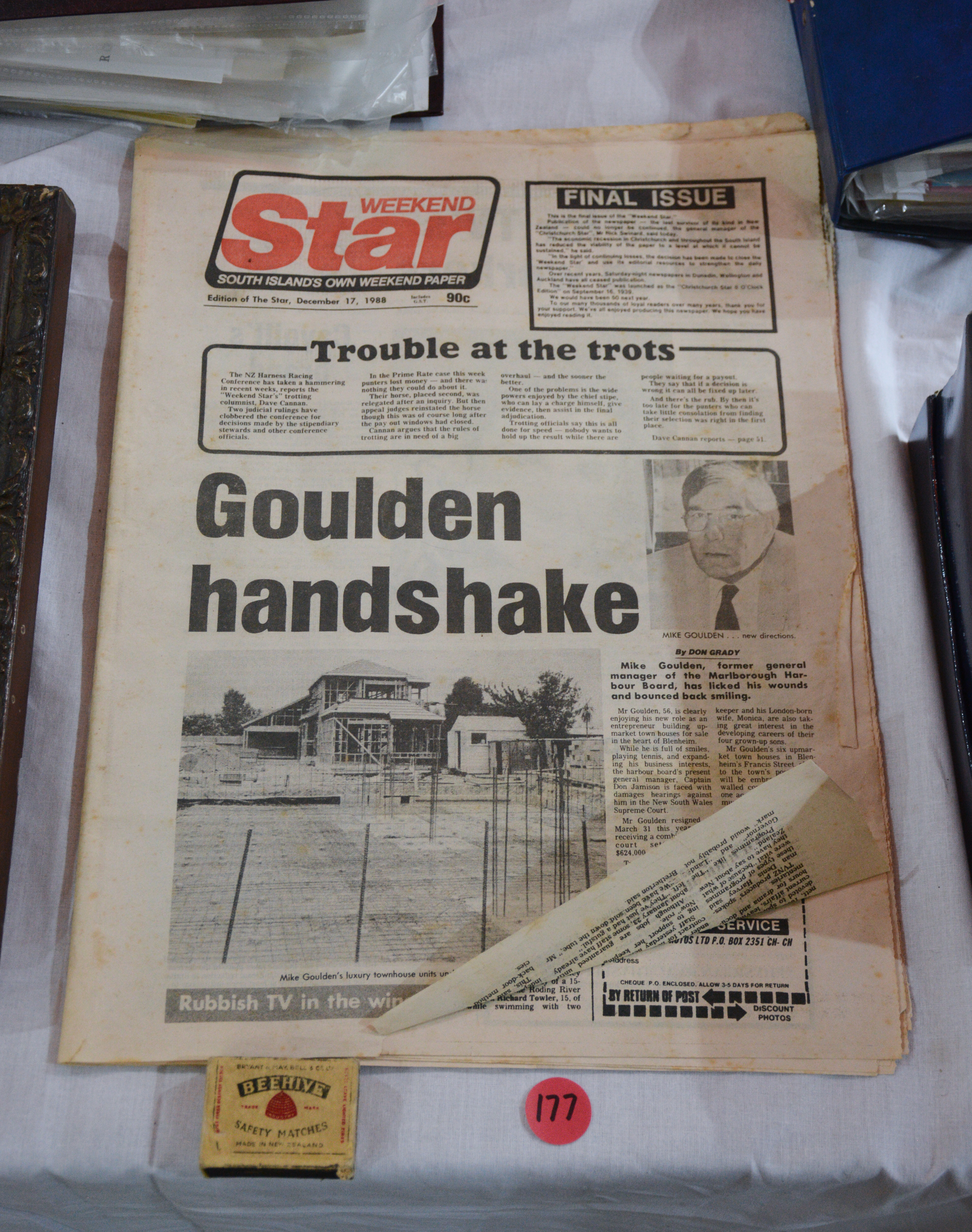 Weekend Star December 17 1988 Newspaper — NZ auction result