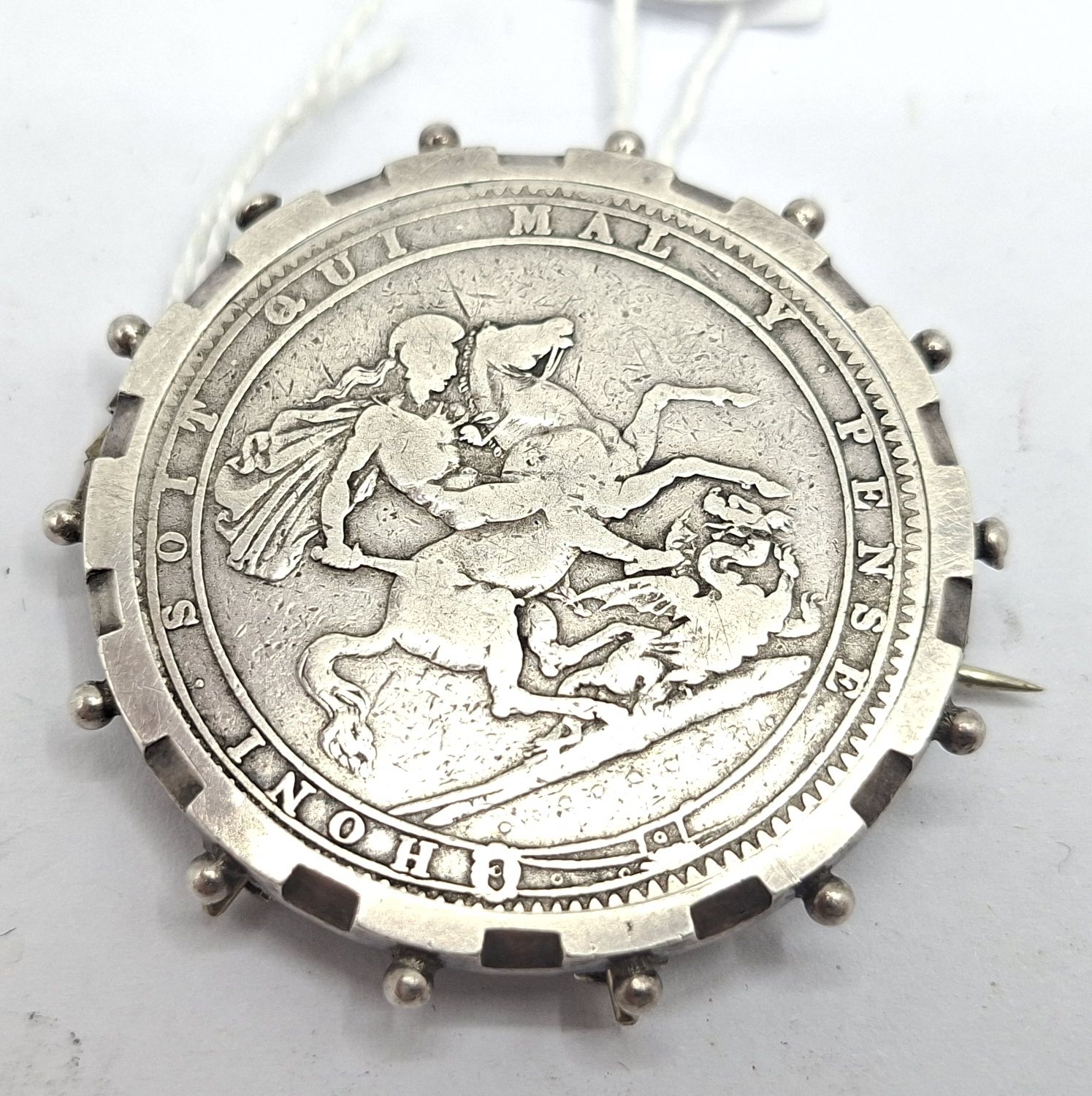 1819 George Iii Silver Crown Brooch