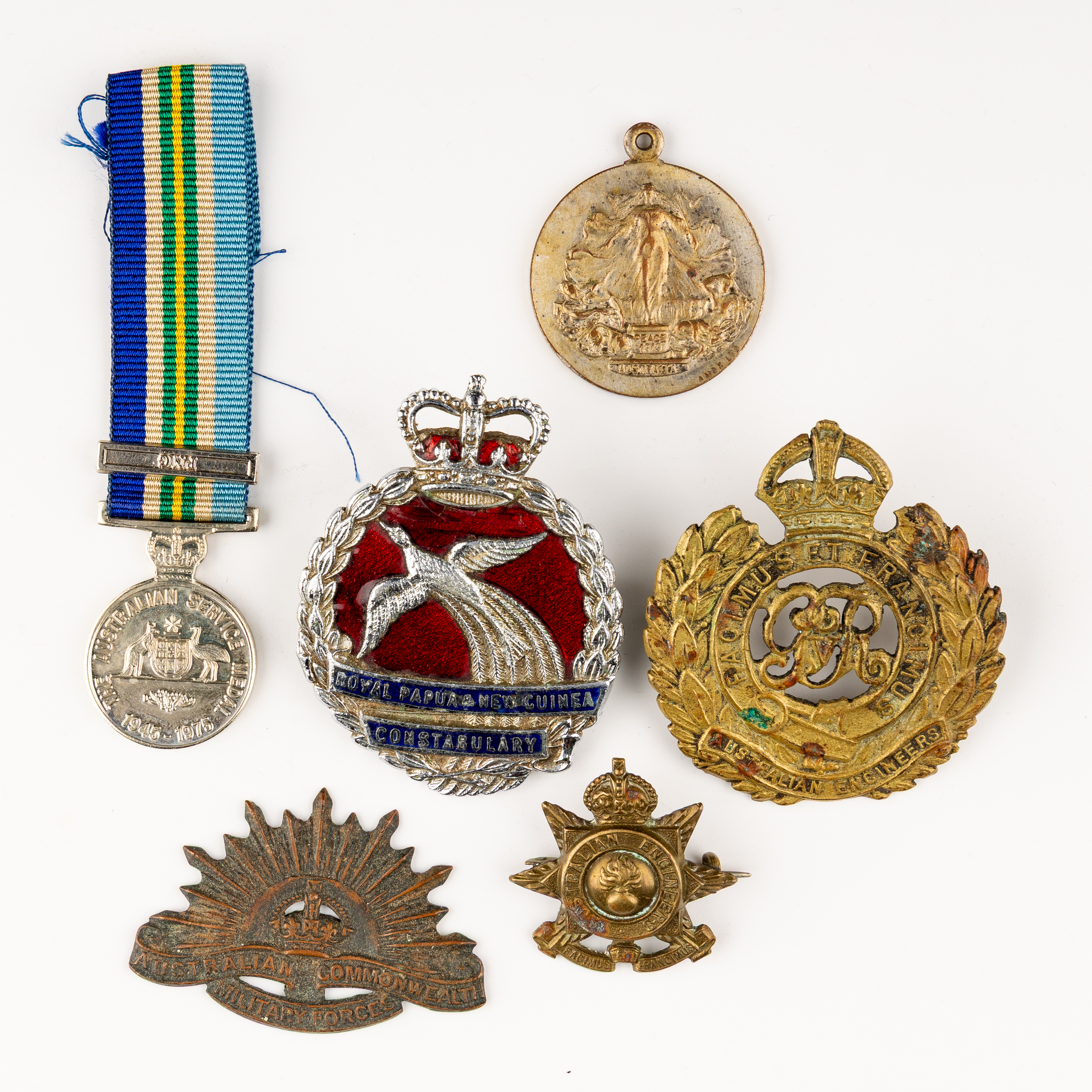 Australian Service Medal miniature & Miscellaneous, 1900s, VF - aUNC