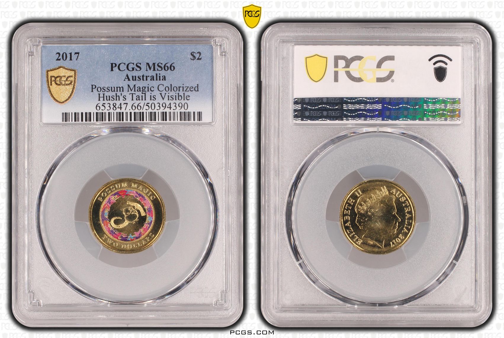 397 · Possum Magic - Hush's Tail is Visible , Two Dollar, 2017, PCGS MS66