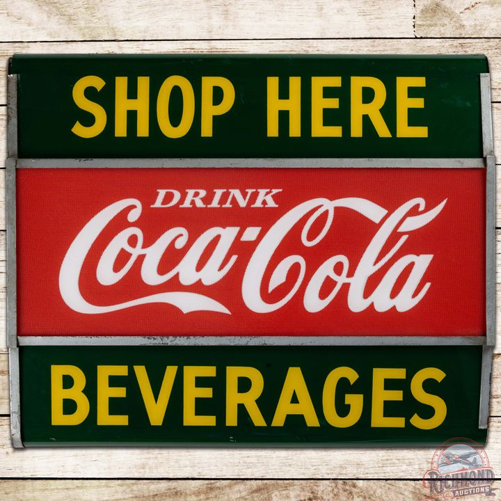 Drink Coca Cola Shop Here Beverages Lighted Advertising Sign