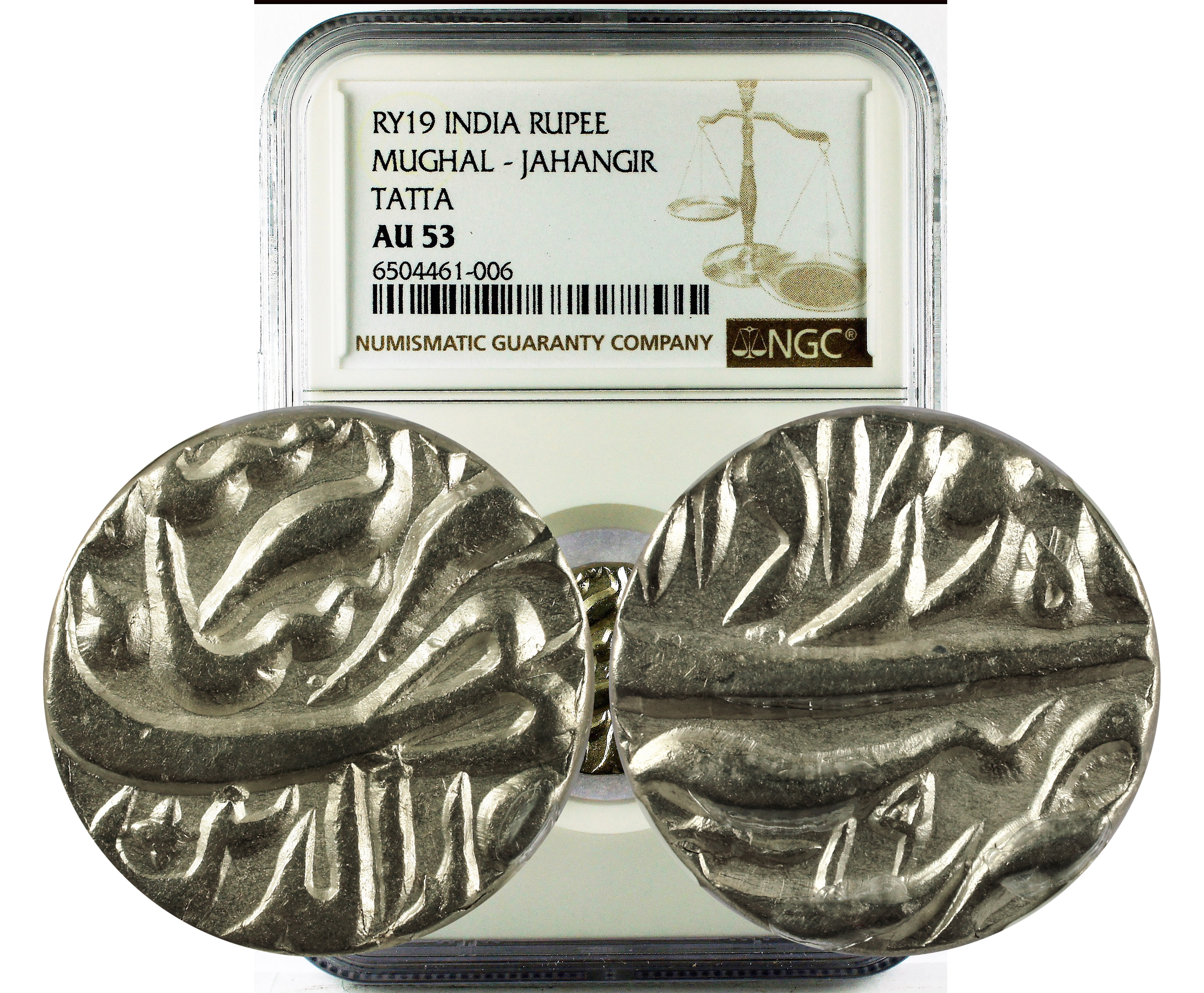 RY19 INDIA MUGHAL - JAHANGIR TATTA RUPEE AU 53