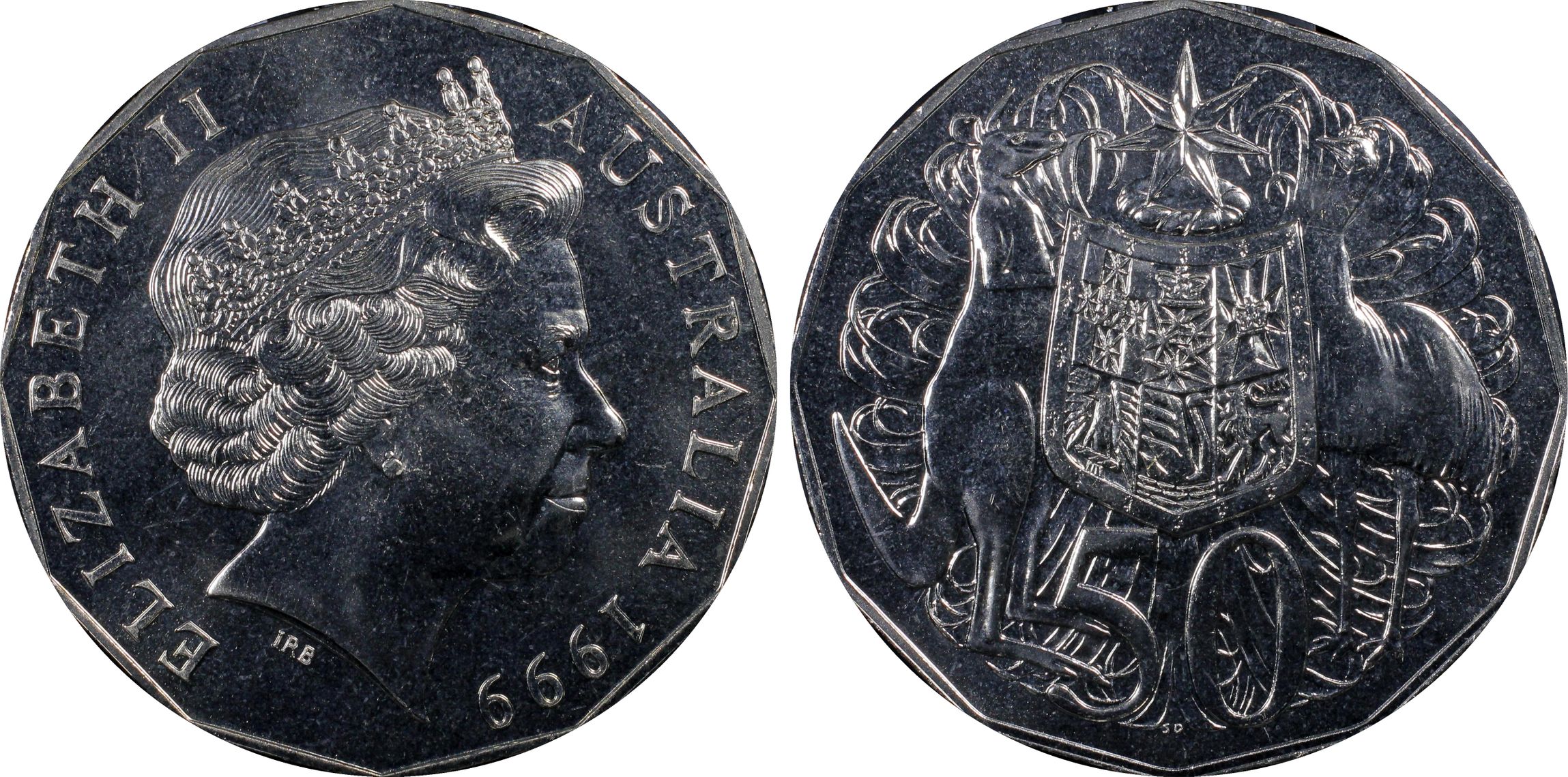 Elizabeth II, Fifty Cent, 1999, PCGS MS67