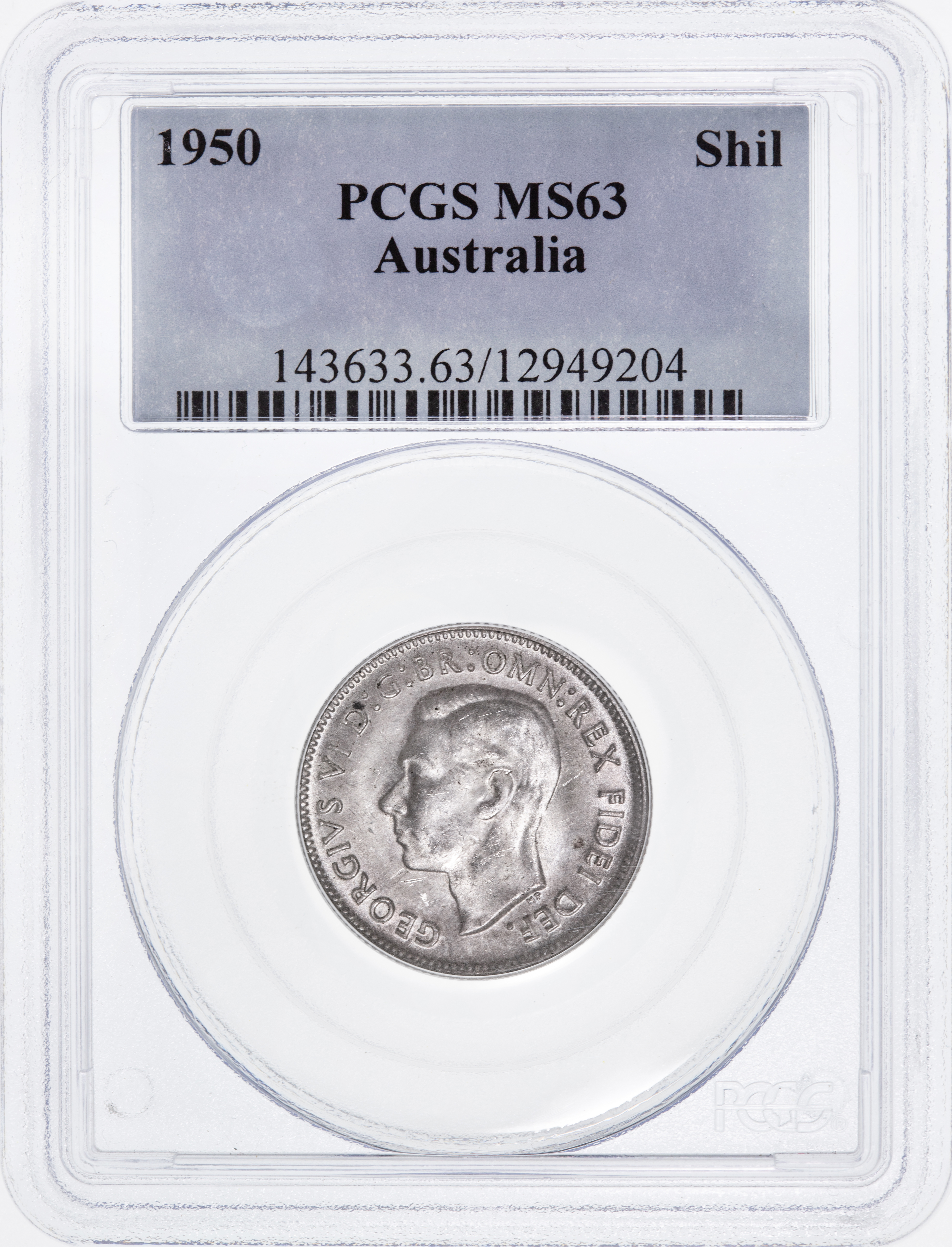 Shilling, 1950(m), PCGS MS63