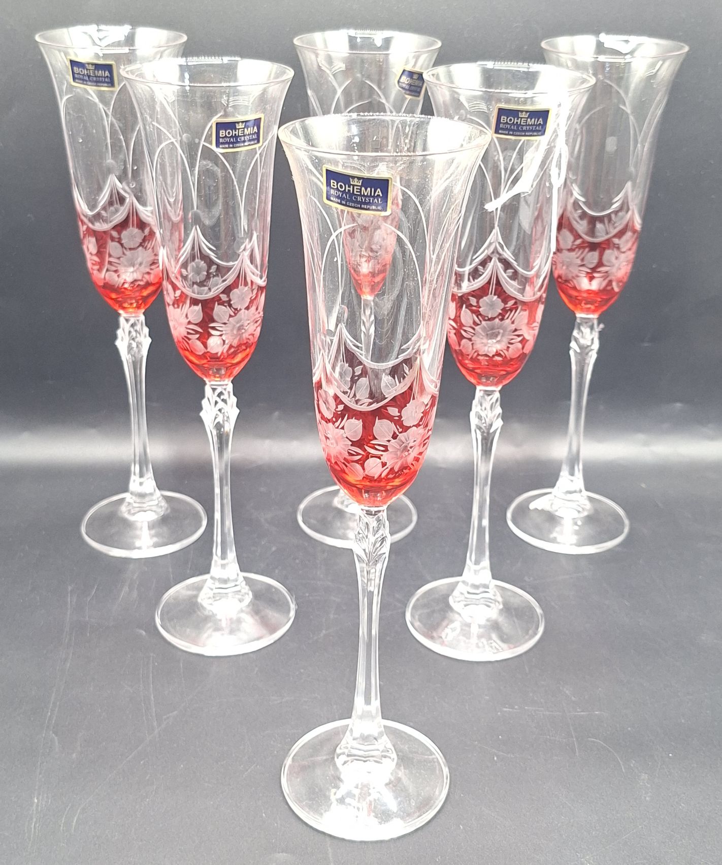 Bohemia 'Royal Crystal' Champagne Stems
