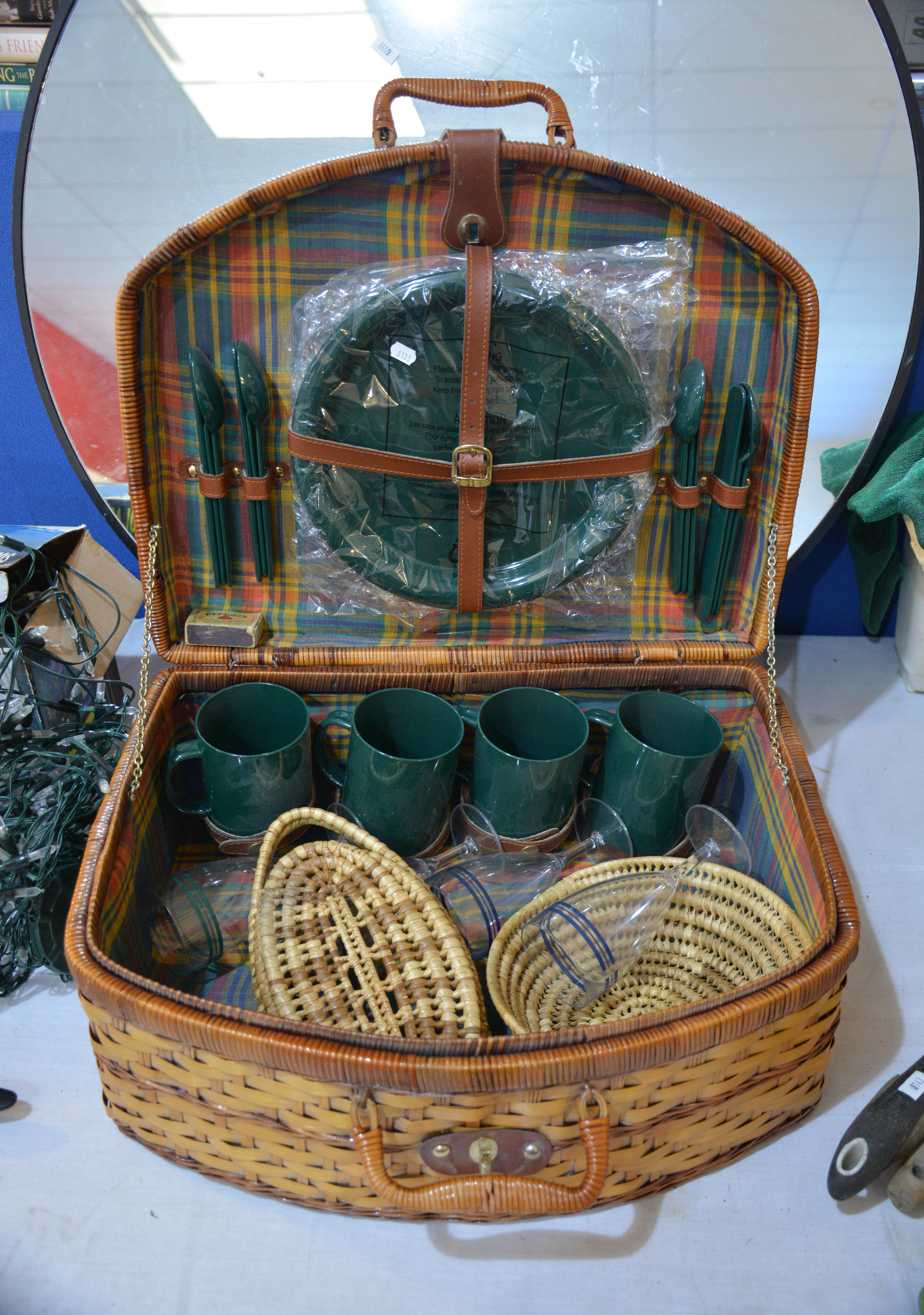 Cane Picnic Hamper — sold at auction in New Zealand for $10
